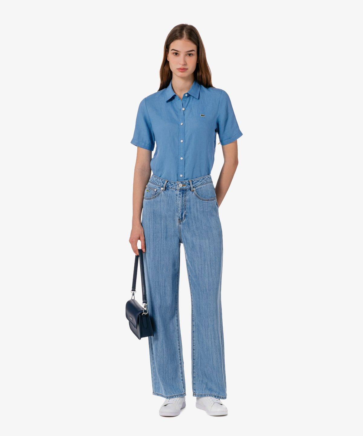 라코스테(LACOSTE) 여성 NEW 레귤러 반팔 셔츠 CF139E-56G 776