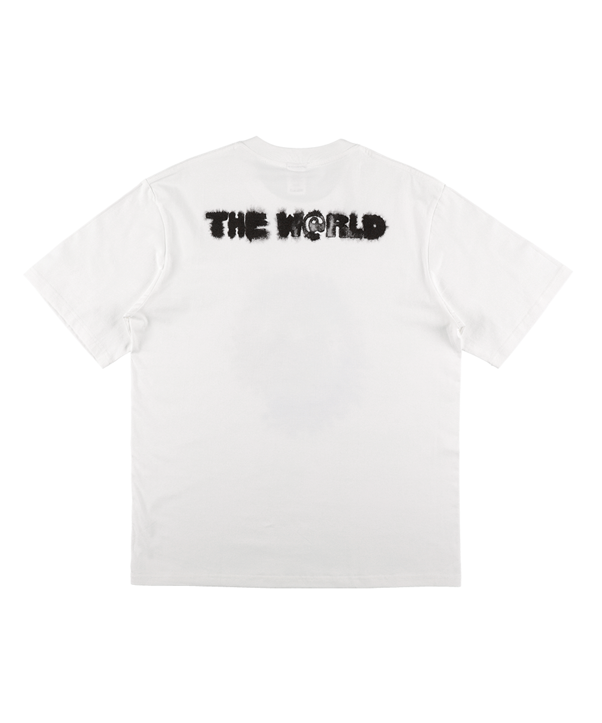 더왈드(THEWARLD) 워터 컬러 앳 심볼 코튼 반팔 티셔츠 (화이트)