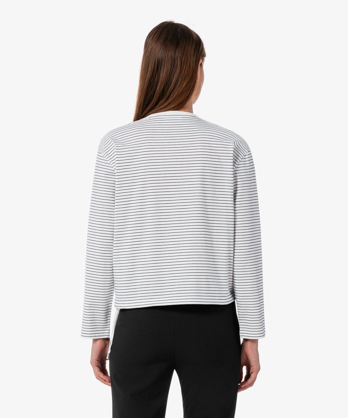 라코스테(LACOSTE) 여성 스트라이프 리본 긴팔 티셔츠 TF932E-56G 166