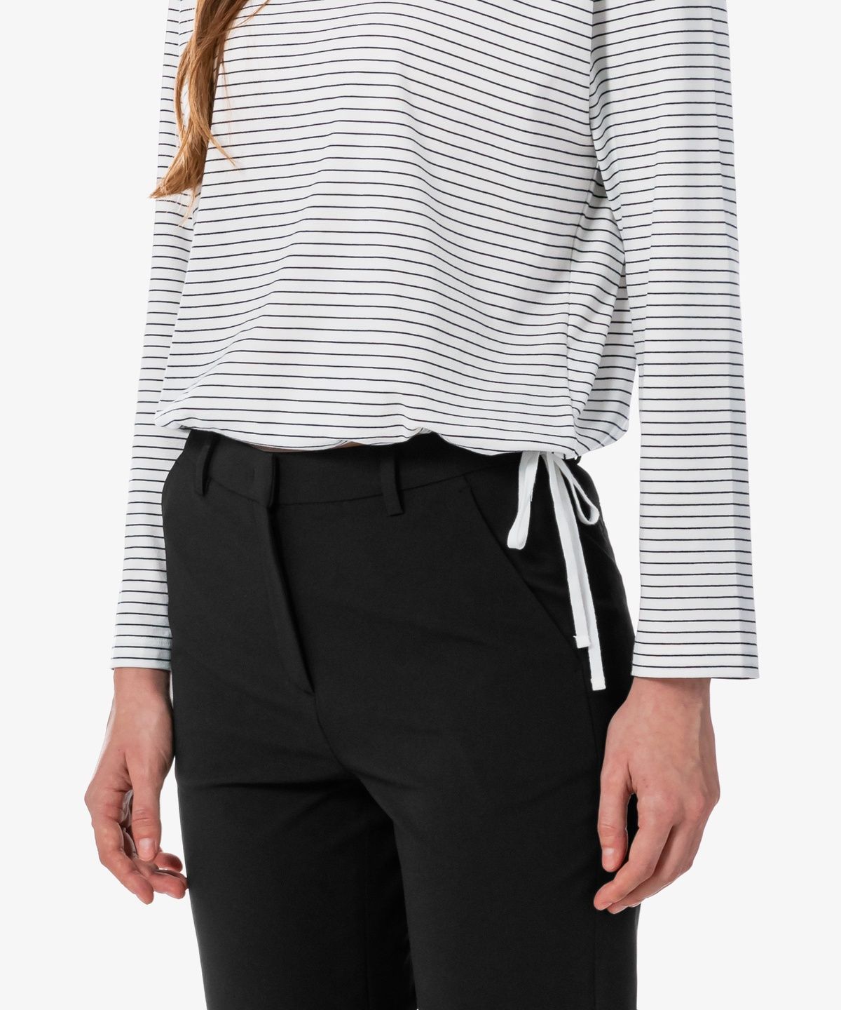 라코스테(LACOSTE) 여성 스트라이프 리본 긴팔 티셔츠 TF932E-56G 166