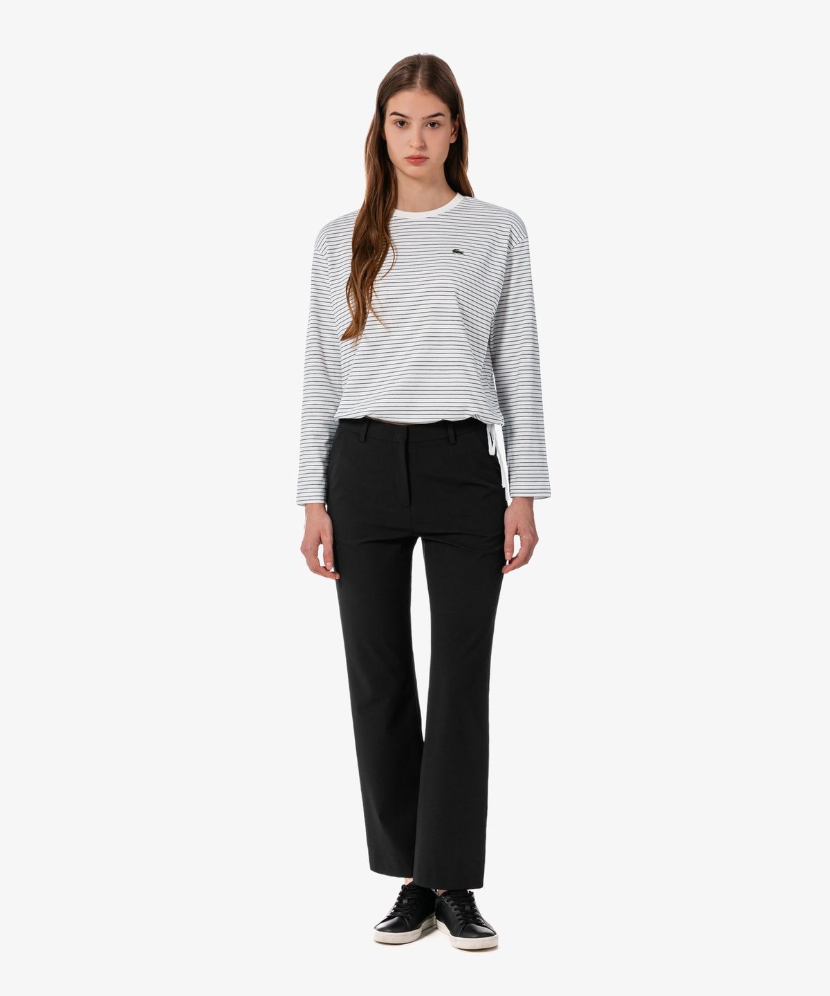 라코스테(LACOSTE) 여성 스트라이프 리본 긴팔 티셔츠 TF932E-56G 166