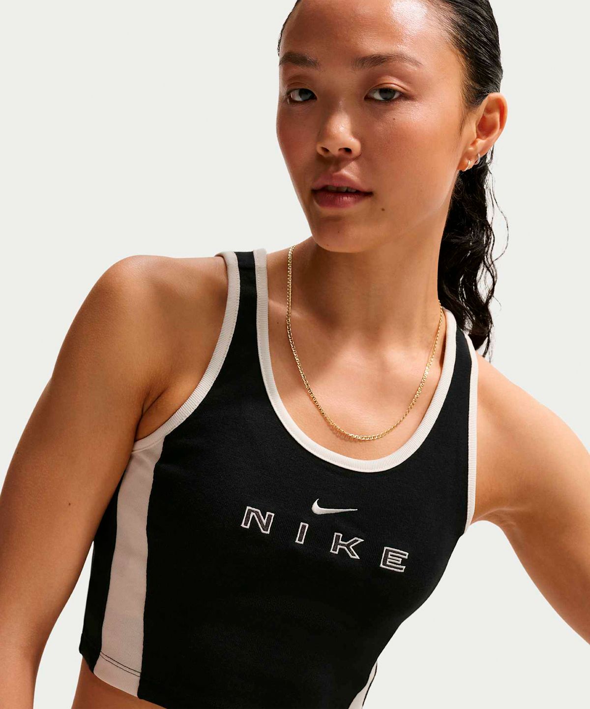 나이키(NIKE) 스포츠웨어 타이트 그래픽 탱크 탑 W - 블랙:초크 / IF0553-010