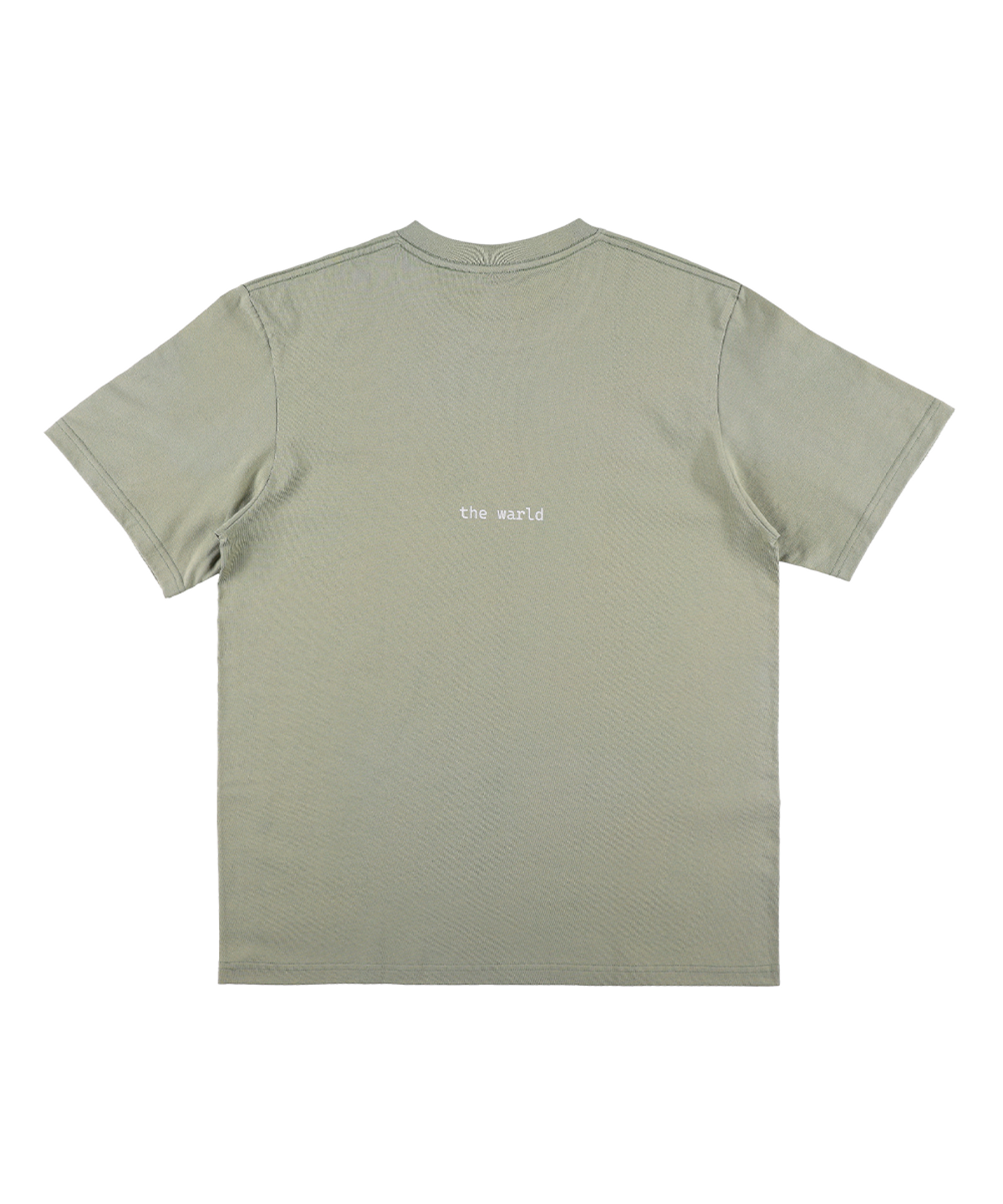 더왈드(THEWARLD) 써큘러 왈드 로고 코튼 반팔 티셔츠 (그린)