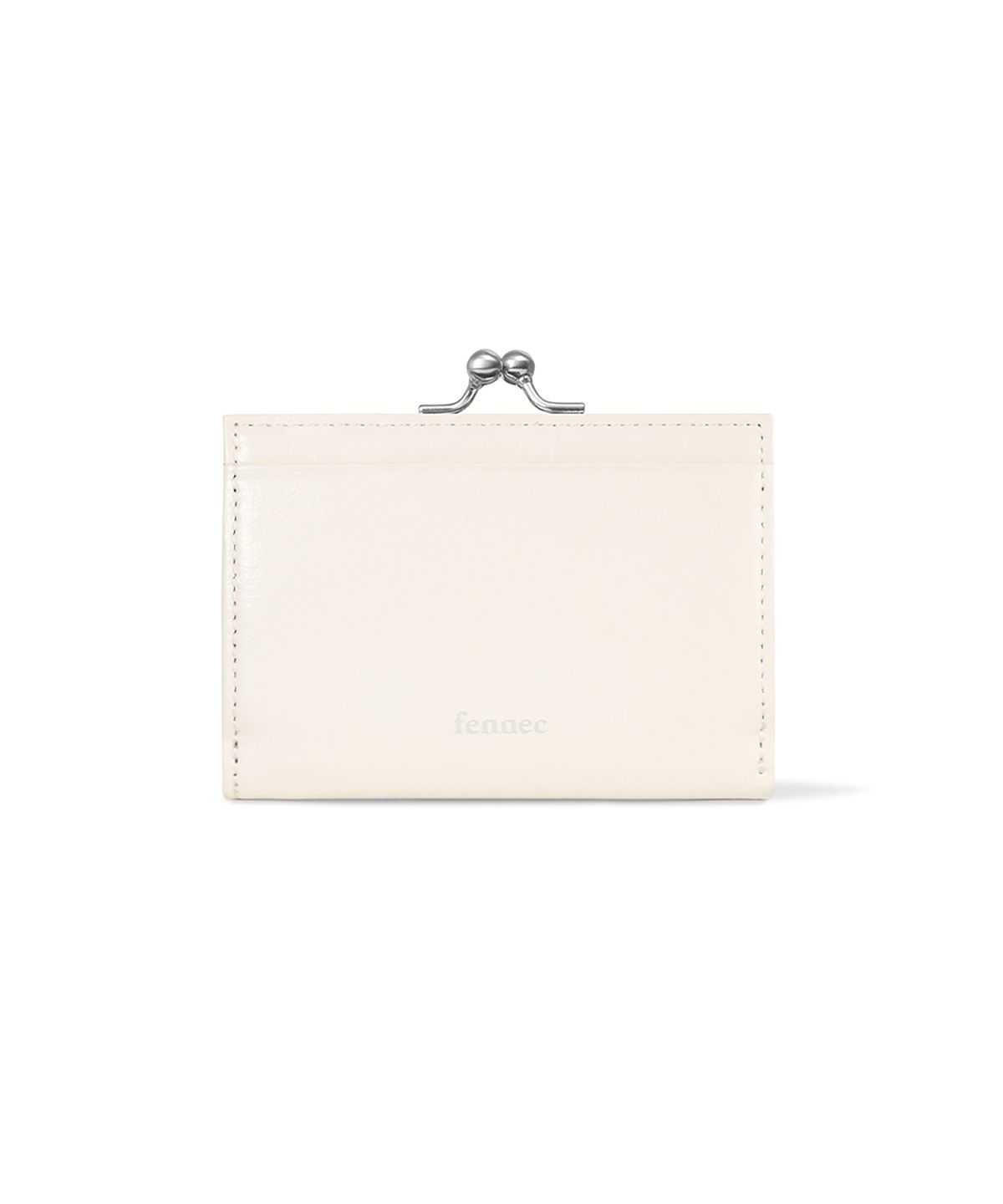 페넥(FENNEC) CRINKLE HEARTY FRAME WALLET - VANILLA