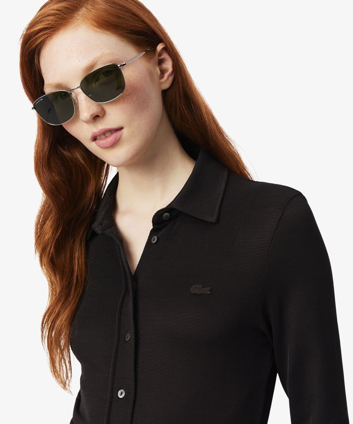 라코스테(LACOSTE) 여성 샤이니 피케 긴팔 폴로 셔츠 PF0952-56G 3LA