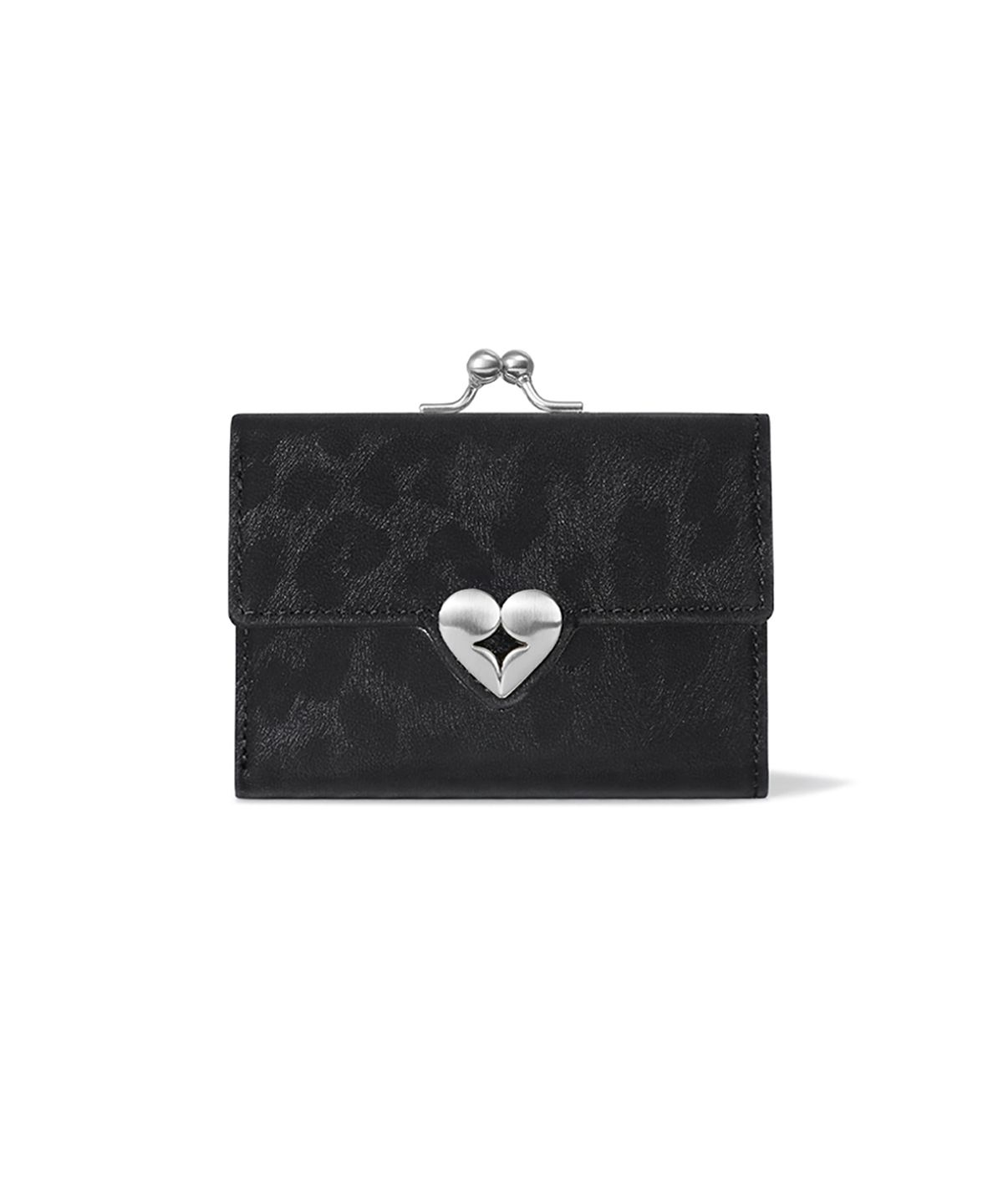 페넥(FENNEC) HEARTY FRAME WALLET - LEOPARD BLACK