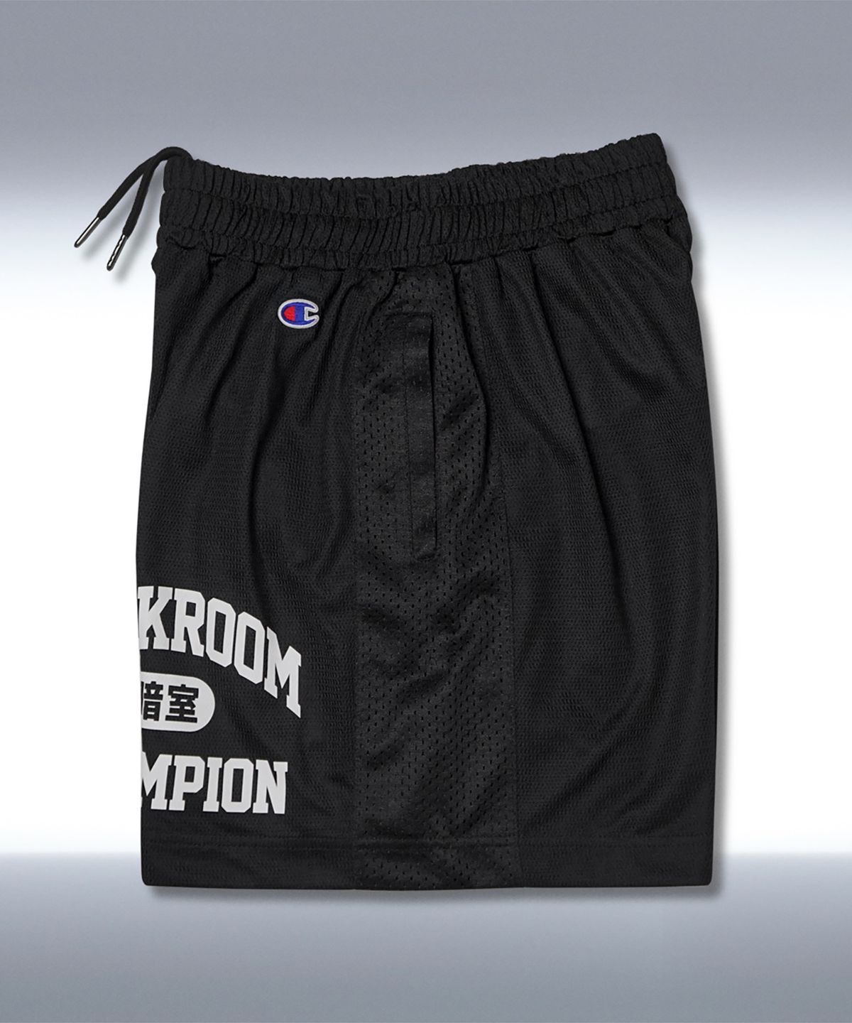 챔피온(CHAMPION) 챔피온 X 다크룸 스튜디오 헤비웨이트 메쉬 쇼츠 Black