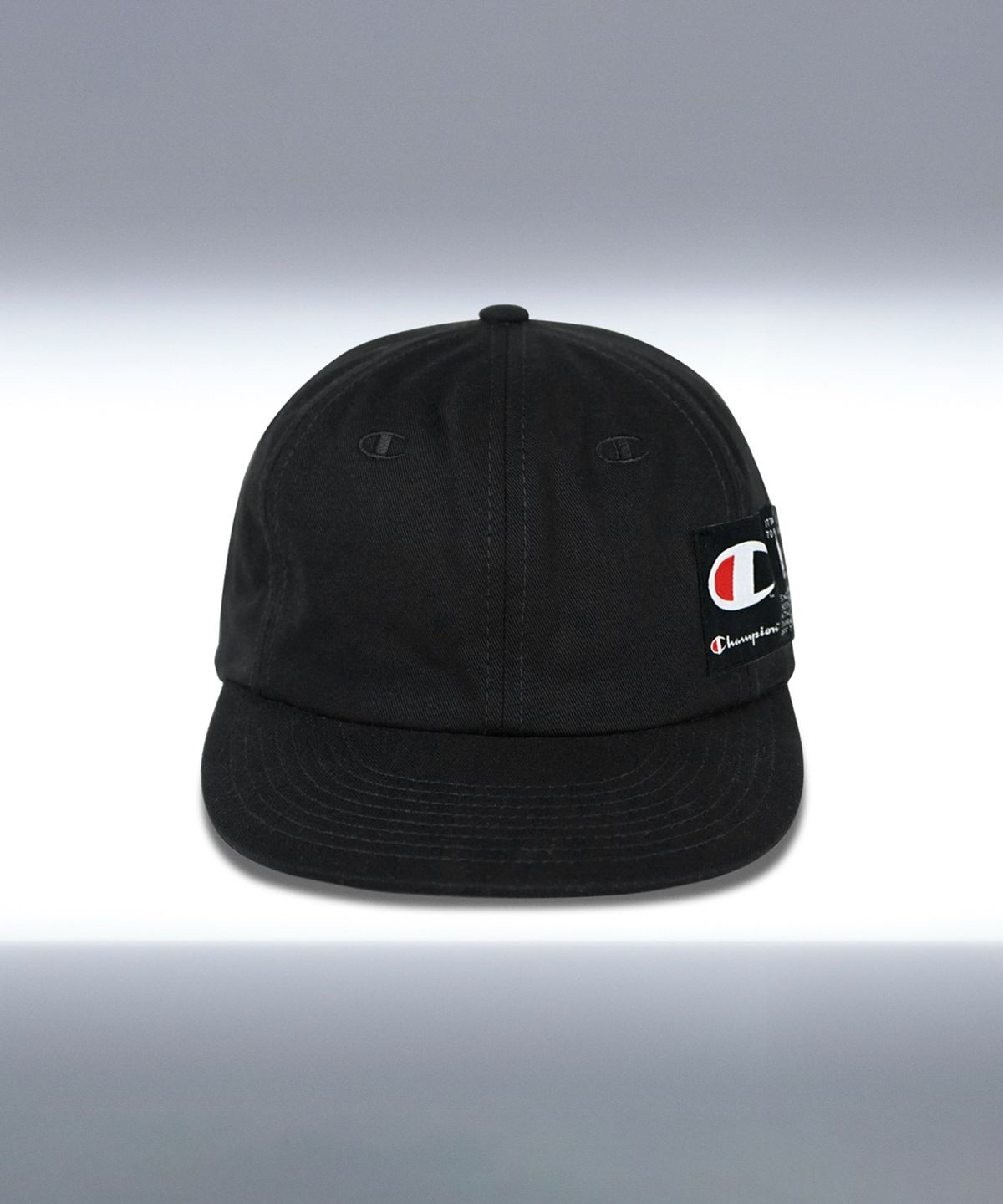 챔피온(CHAMPION) 챔피온 X 다크룸 스튜디오 6패널 볼캡 Black