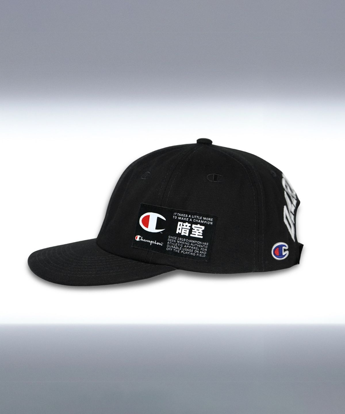 챔피온(CHAMPION) 챔피온 X 다크룸 스튜디오 6패널 볼캡 Black