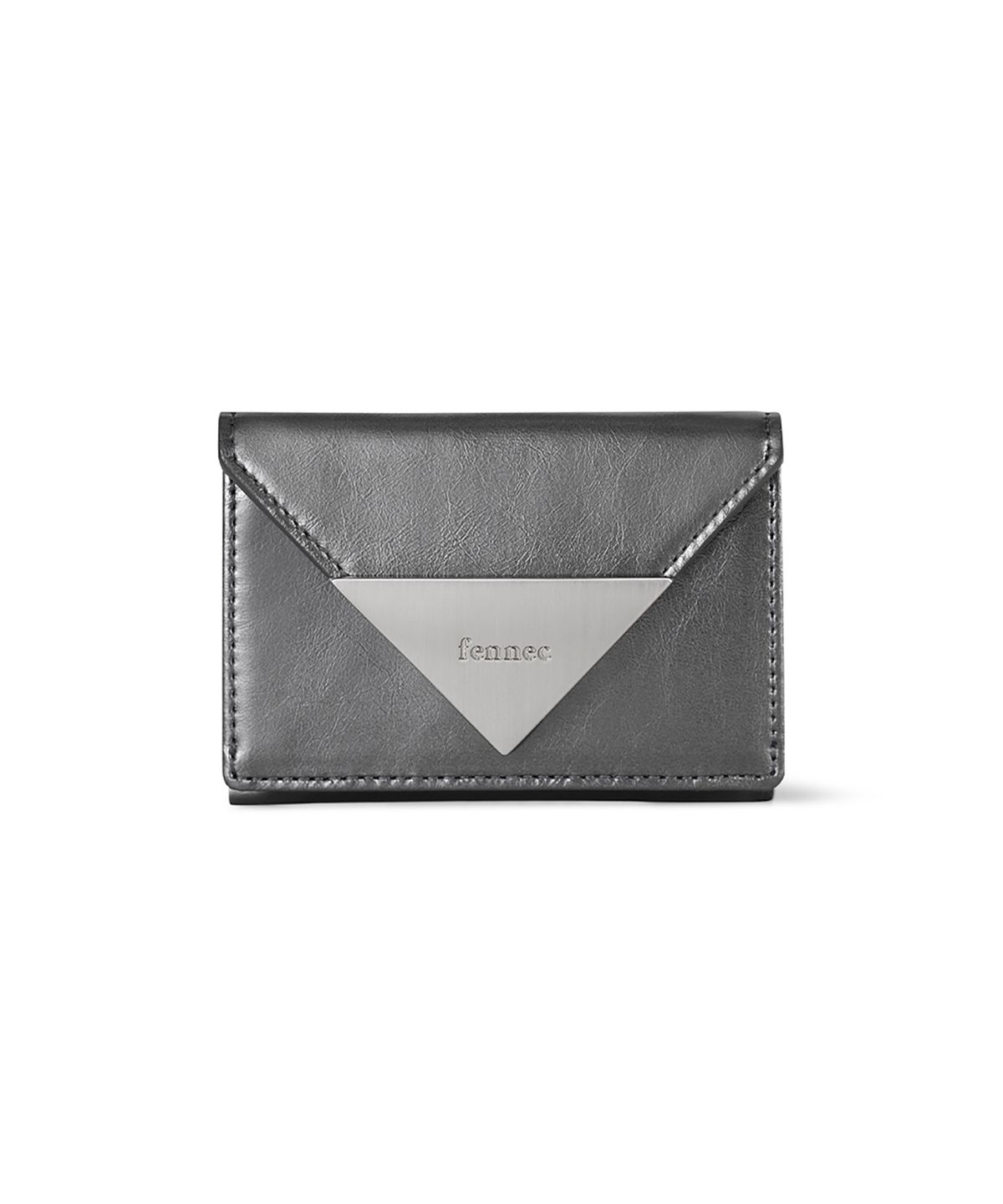 페넥(FENNEC) CRINKLE TRIANGLE TRIPLE WALLET - METAL GREY