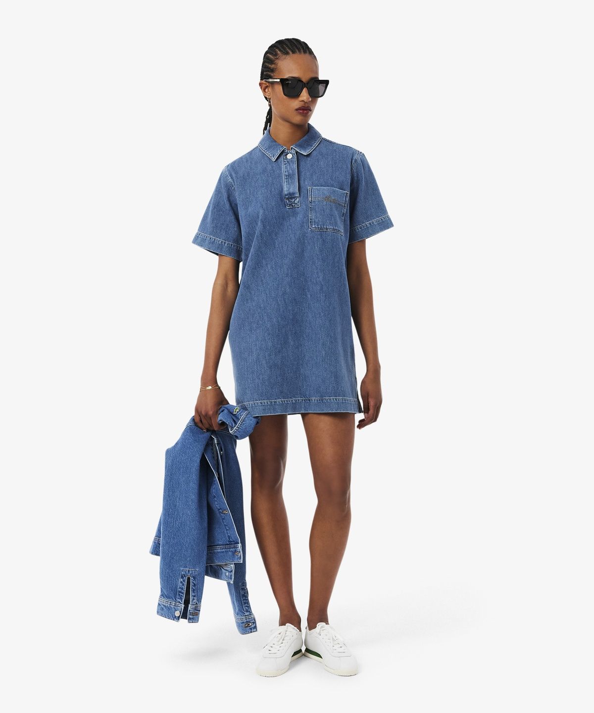 라코스테(LACOSTE) 여성 데님 폴로 드레스 EF0192-56G 36L