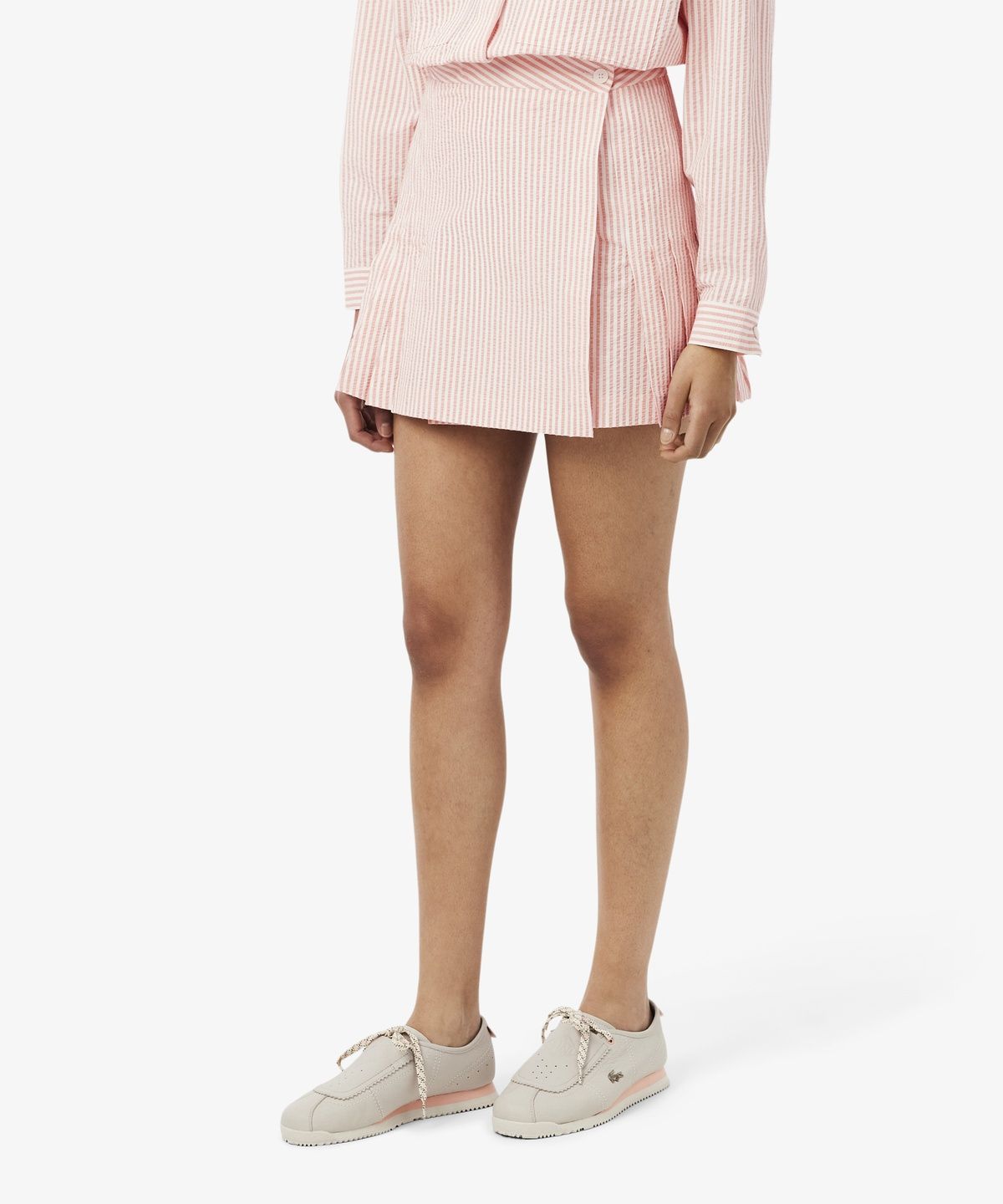 라코스테(LACOSTE) 여성 스트라이프 시어서커 스커트 JF5024-56G RNI