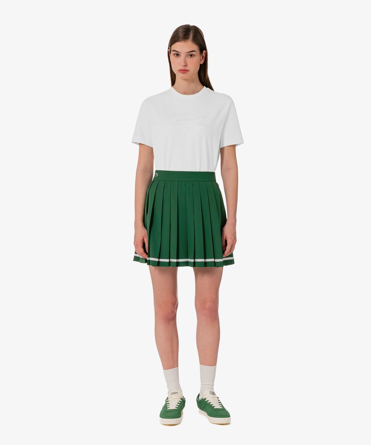 라코스테(LACOSTE) 여성 테니스 테이프 티핑 스커트 JF231E-56G 132