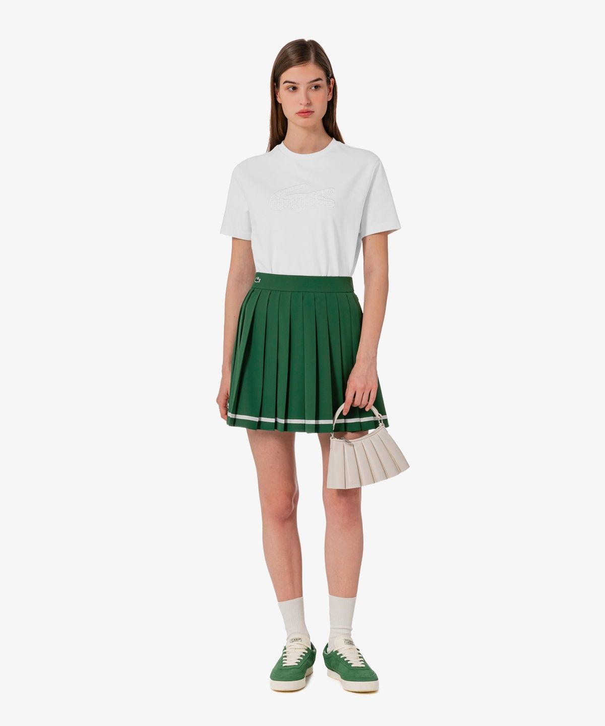 라코스테(LACOSTE) 여성 테니스 테이프 티핑 스커트 JF231E-56G 132