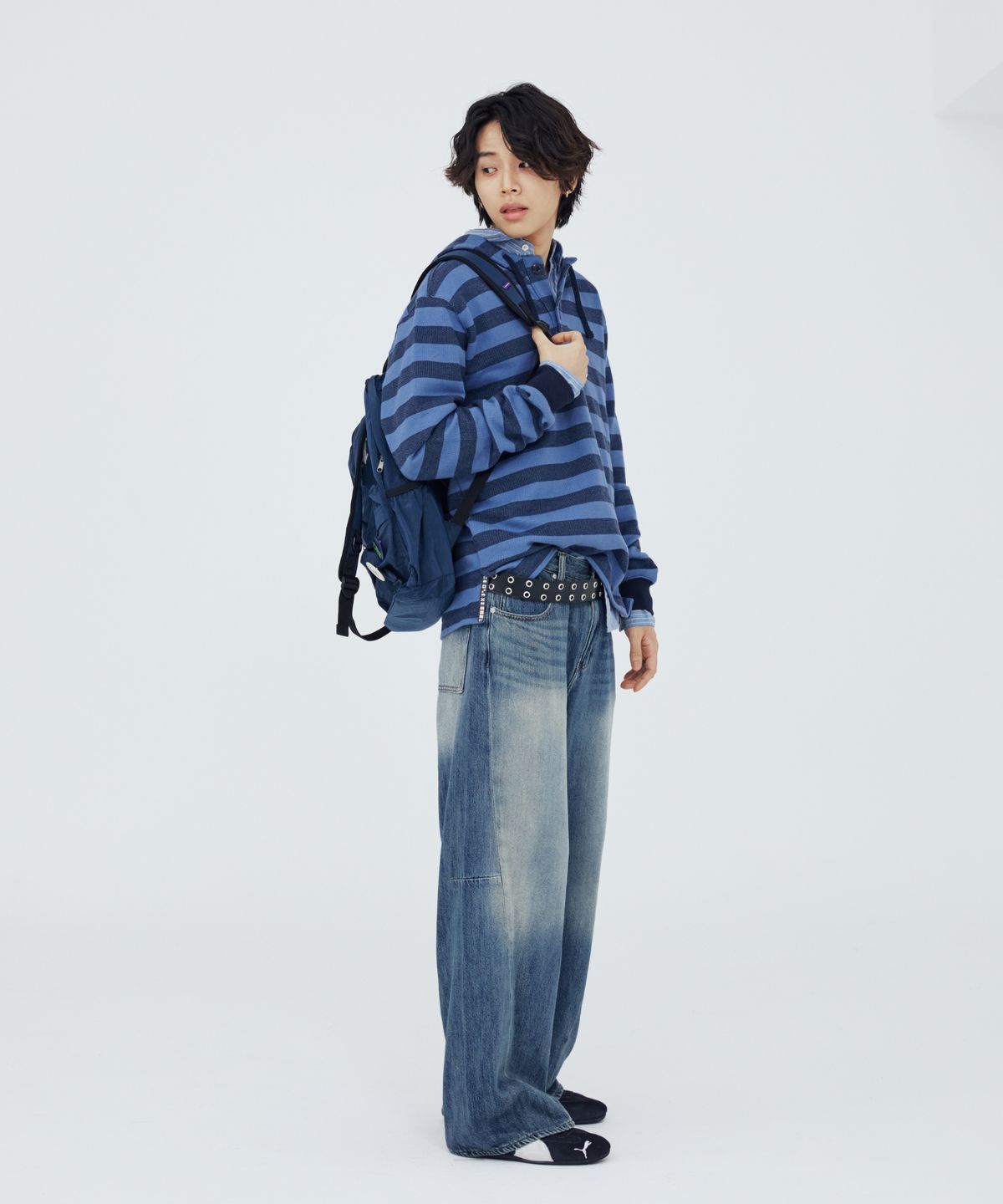 모덴아르더(MODEN ARDOR) 어메이즈 와이드 데님 팬츠 (중청)