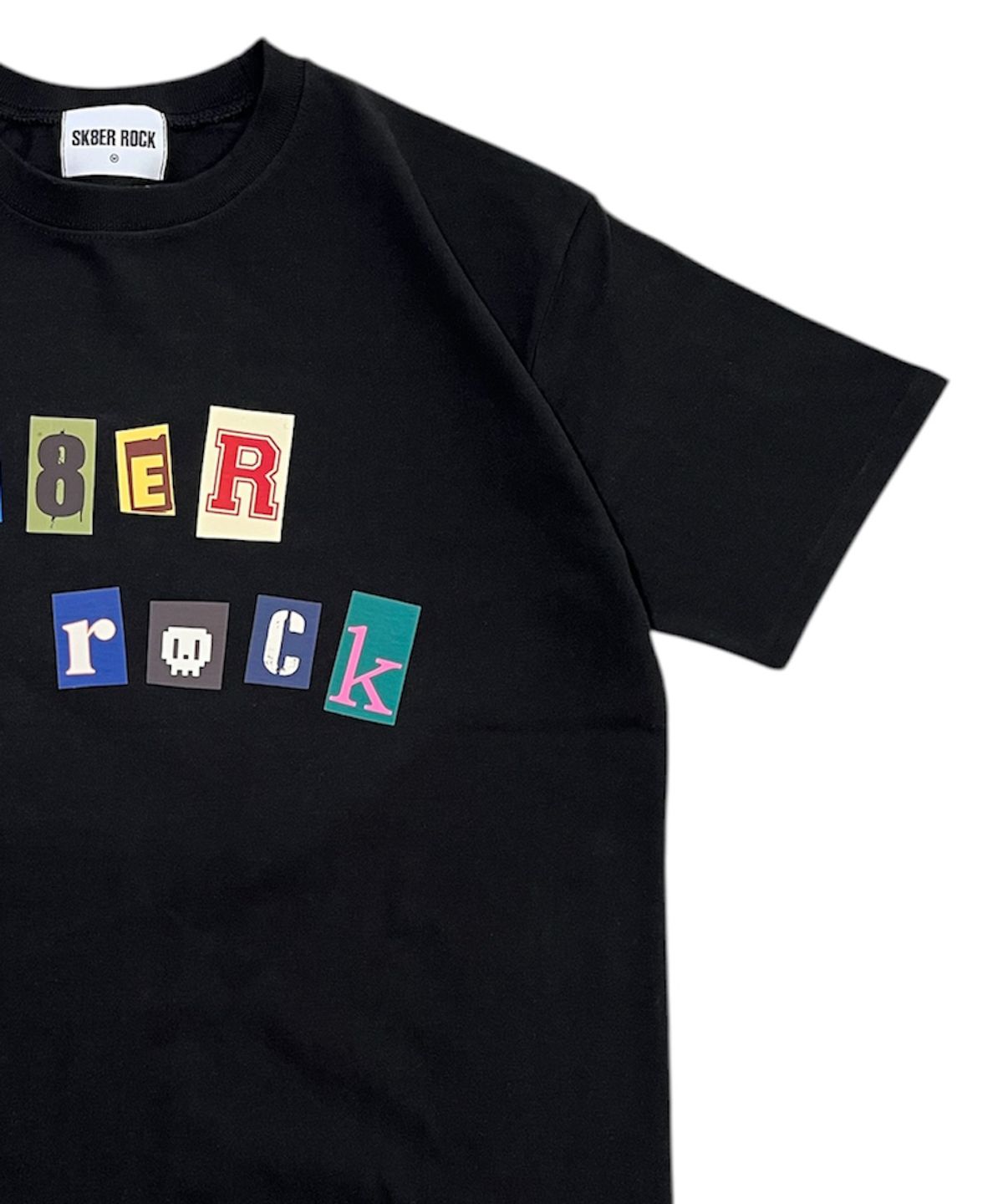 스케이터락(SK8ER ROCK) Collage Pop Logo T-Shirt ((Black))