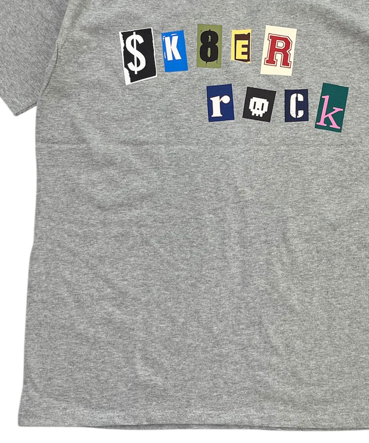 스케이터락(SK8ER ROCK) Collage Pop Logo T-Shirt ((Melange gray))