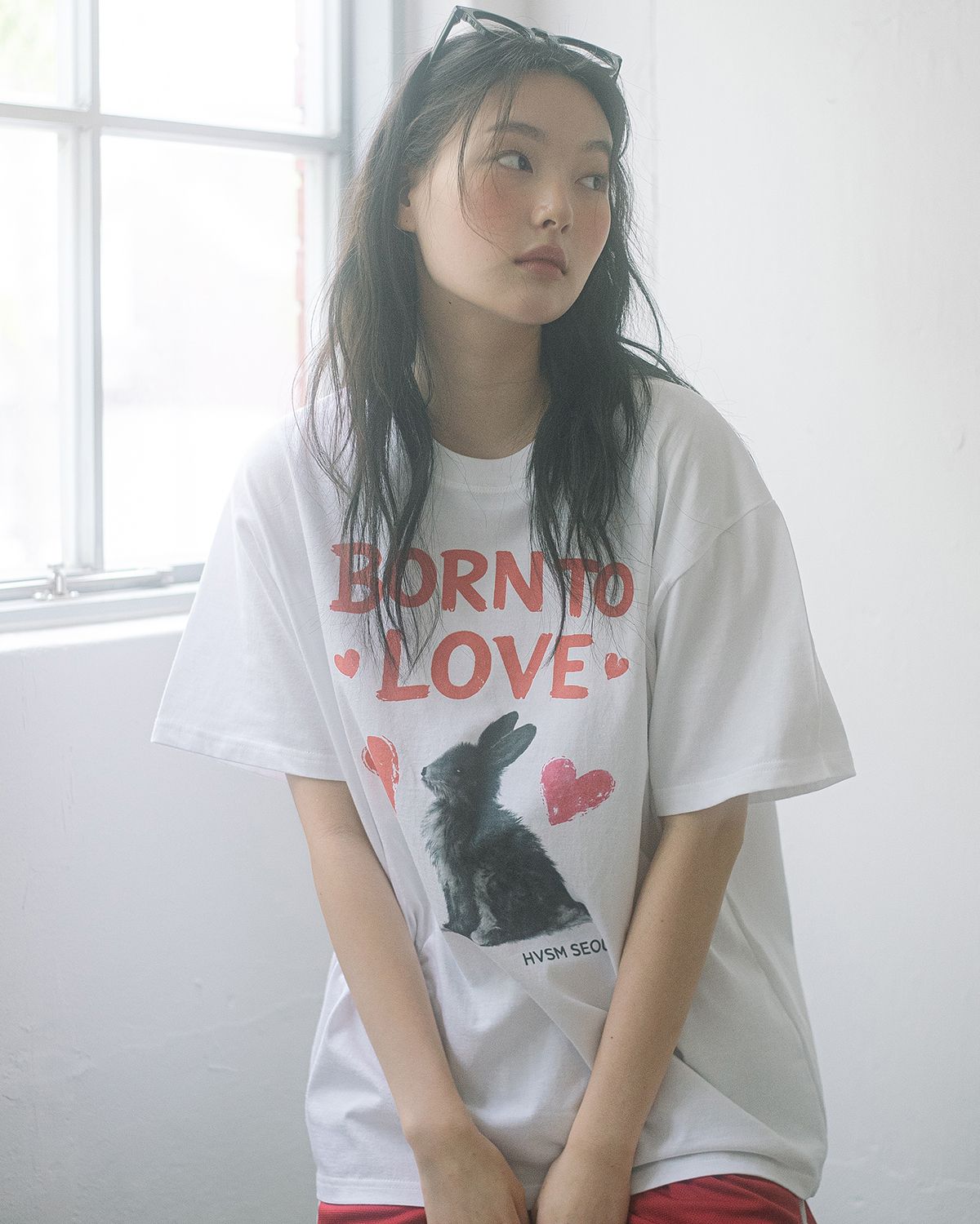 해비즘(HAVISM) BORN TO LOVE S/S TEE(WHITE)