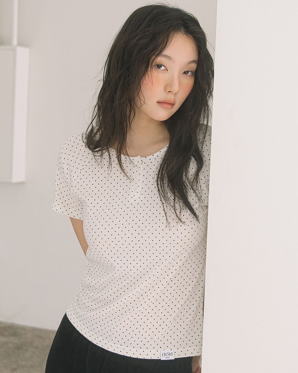 해비즘(HAVISM) RIB HENLEY NECK S/S TEE(10COLOR)