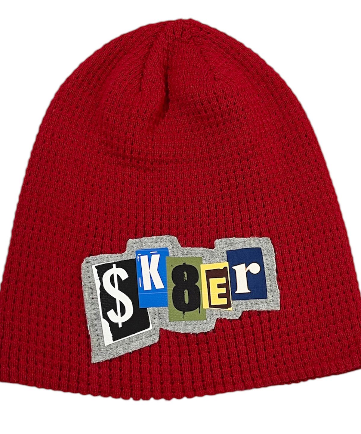 스케이터락(SK8ER ROCK) Collage Pop Logo Beanie ((red))