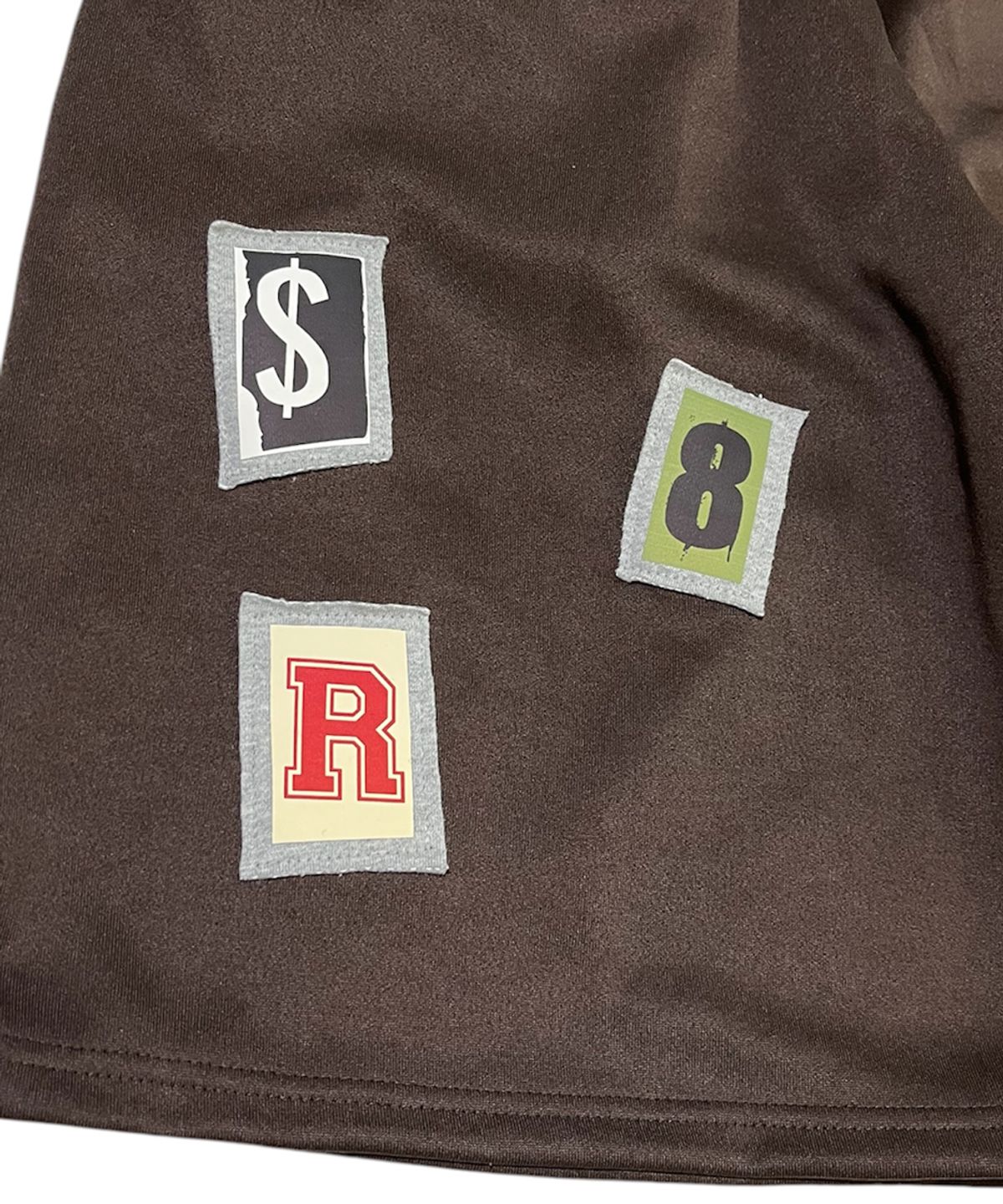 스케이터락(SK8ER ROCK) Collage Logo Sweat Bermuda Shorts ((Brown))