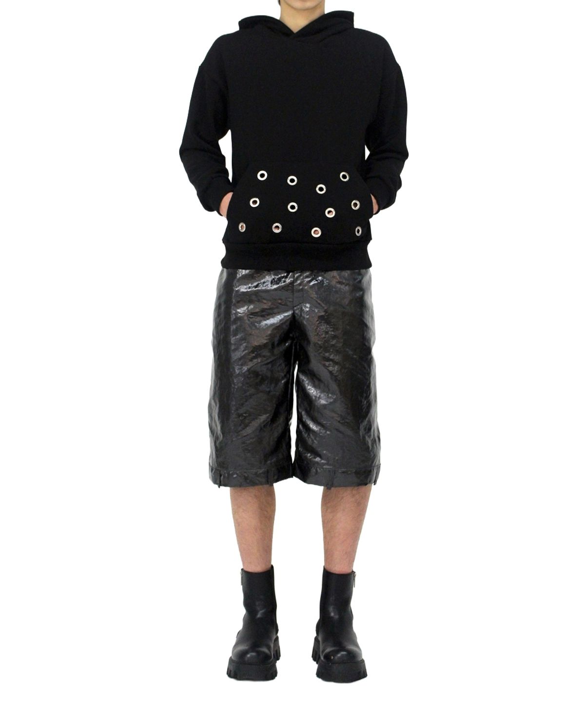 언어더컬러(ANOTHER COLOR) UNISEX BELT DETAIL HALF PANTS