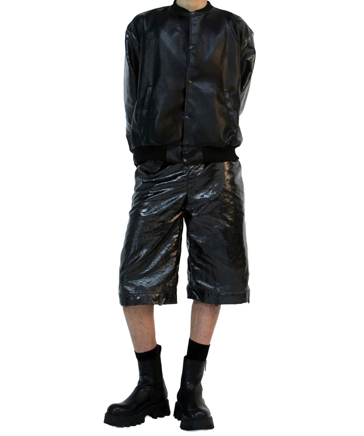 언어더컬러(ANOTHER COLOR) UNISEX BELT DETAIL HALF PANTS