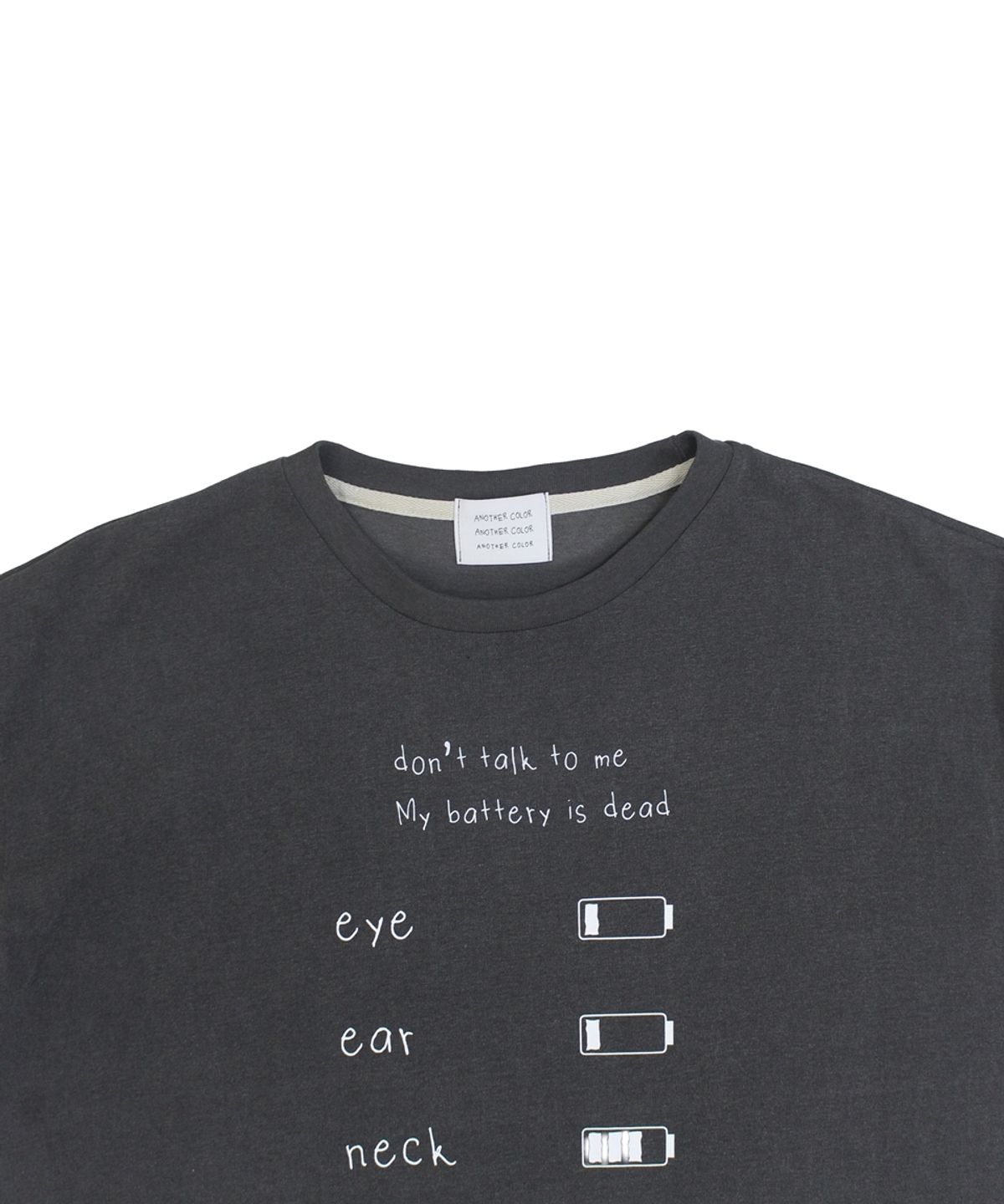 언어더컬러(ANOTHER COLOR) T-shirts for tired employee D/Gray