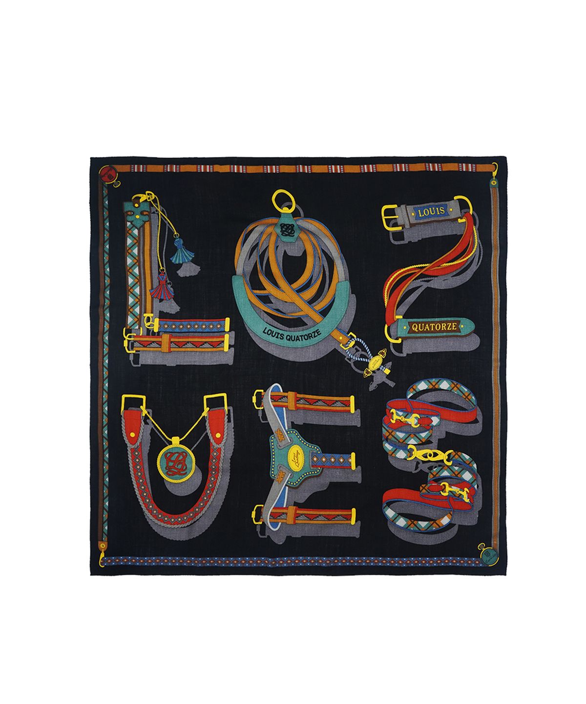 루이까또즈스카프(LOUIS QUATORZE SCARF) 루이킨토 울 사각 스카프