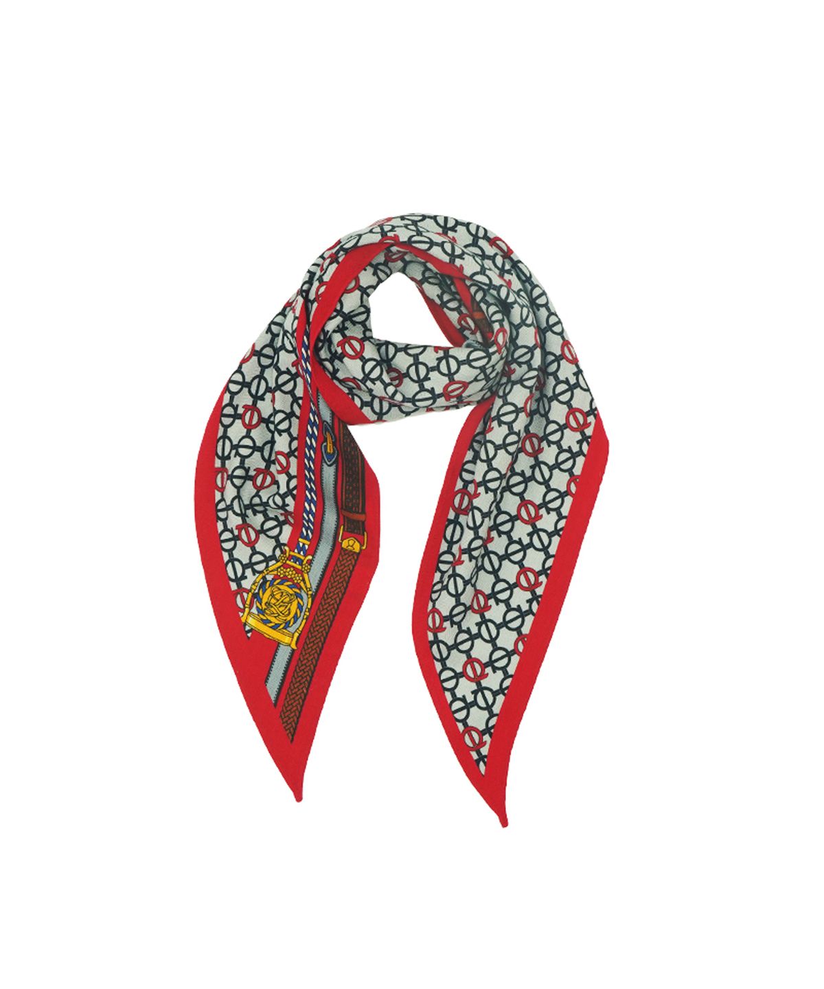 루이까또즈스카프(LOUIS QUATORZE SCARF) 이보르  울실크 마름모 스카프