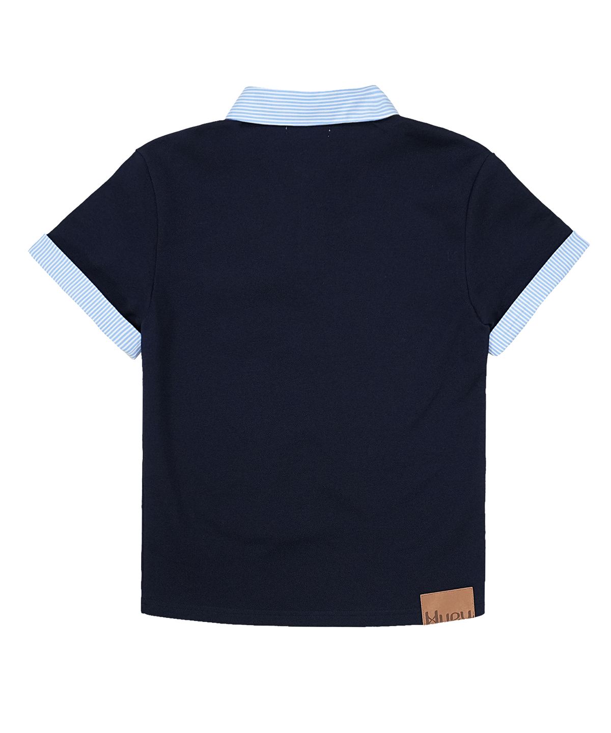 휴이(HUEY) Stripe Rollup Polo Tee Navy
