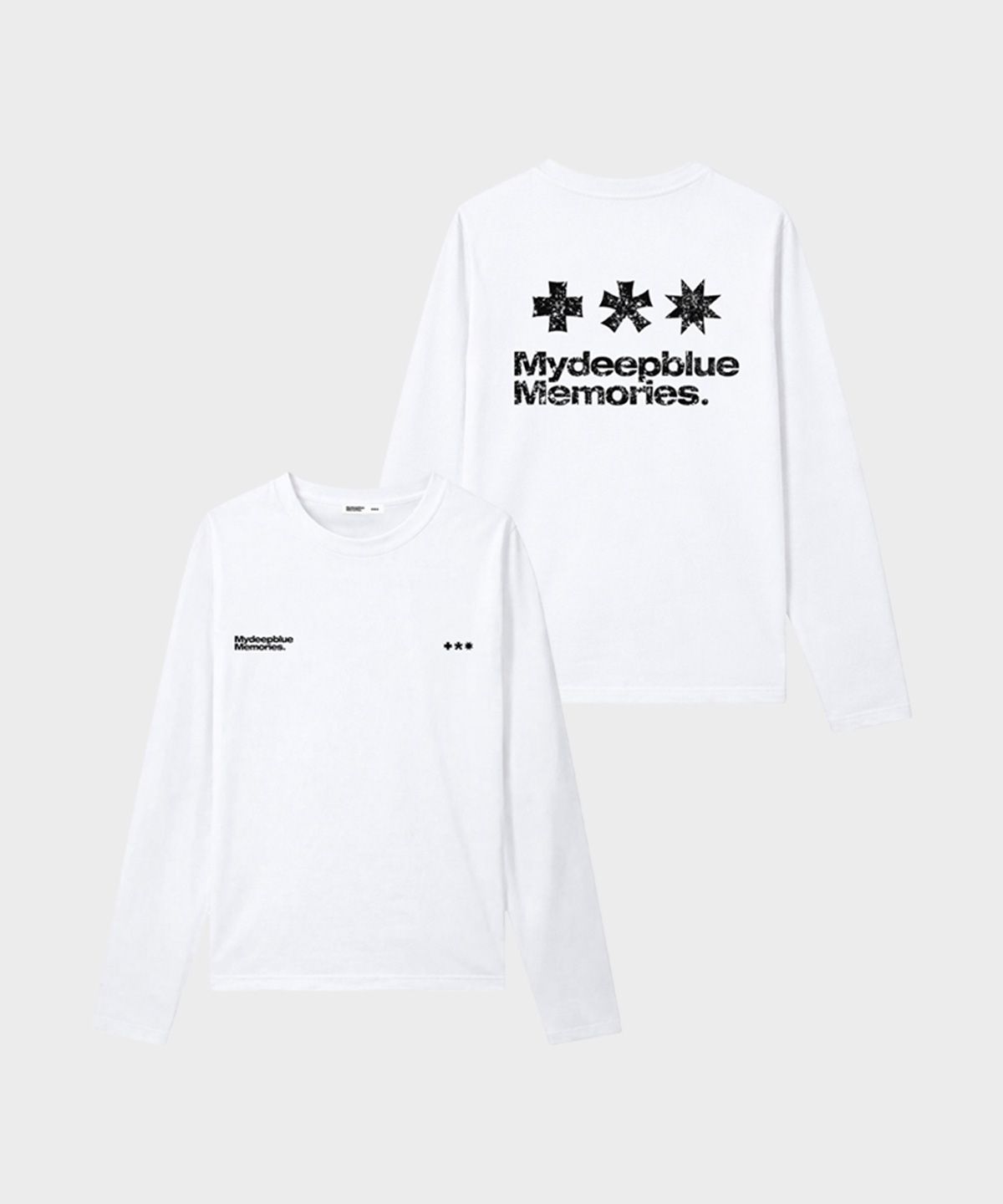 마이딥블루메모리즈(MY DEEP BLUE MEMORIES) (W/M) CRACK SYMBOL LONG SLEEVE(BLACK)