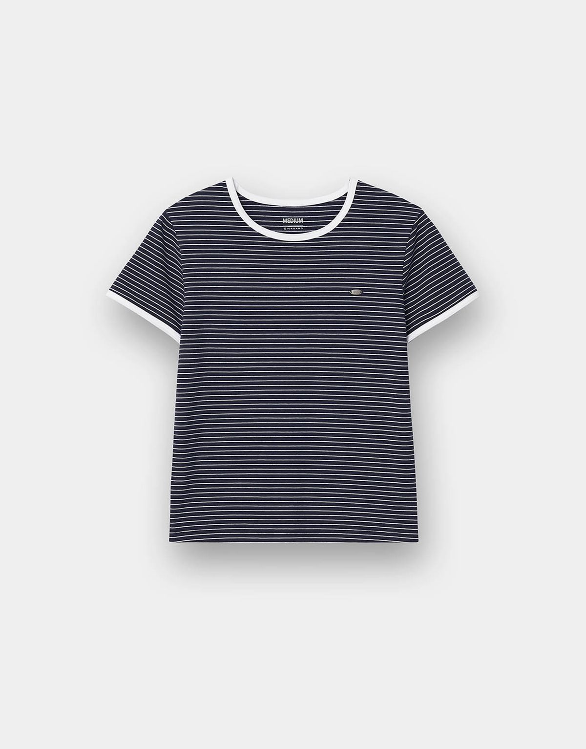 지오다노(GIORDANO) 코튼스판 팬던트 링거 반팔 티셔츠(STR) 326545 [2color]
