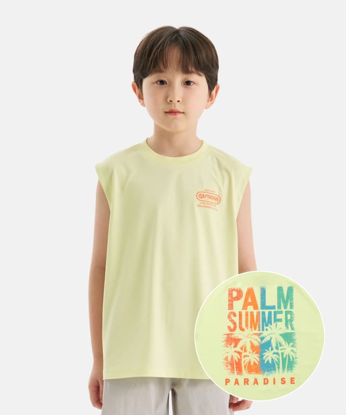 아웃도어 프로덕츠 키즈(OUTDOOR PRODUCTS KIDS) 쿨터치 백 그래픽 탱크탑 (레몬) OD262ITK24_LEM