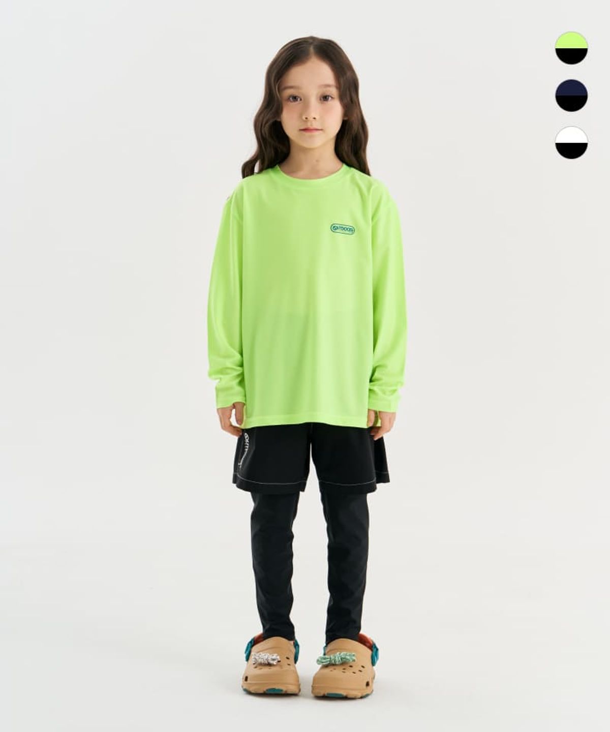 아웃도어 프로덕츠 키즈(OUTDOOR PRODUCTS KIDS) [세트상품]긴팔 백그래픽 워터 티셔츠+워터 레깅스 쇼츠 (3color)