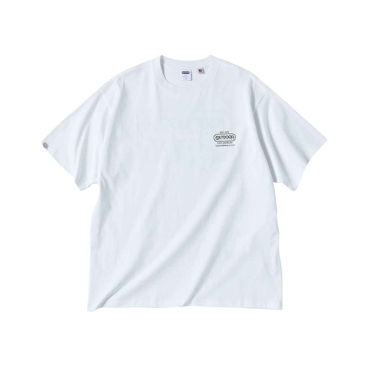 아웃도어 프로덕츠(OUTDOOR PRODUCTS) 오버핏 백로고 티셔츠 (화이트)