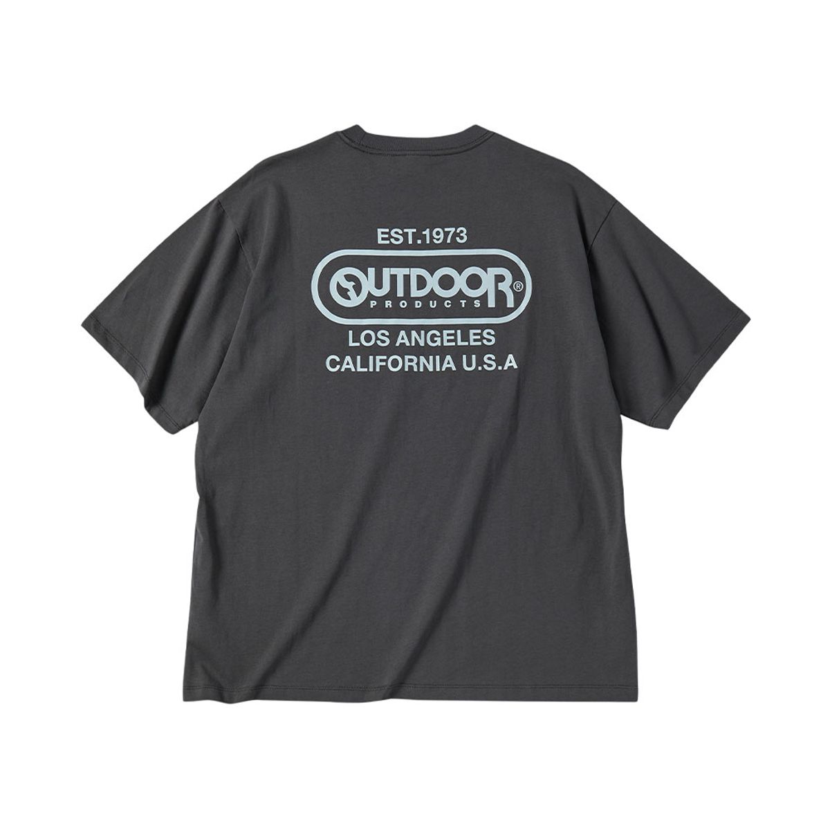 아웃도어 프로덕츠(OUTDOOR PRODUCTS) 오버핏 백로고 티셔츠 (챠콜)