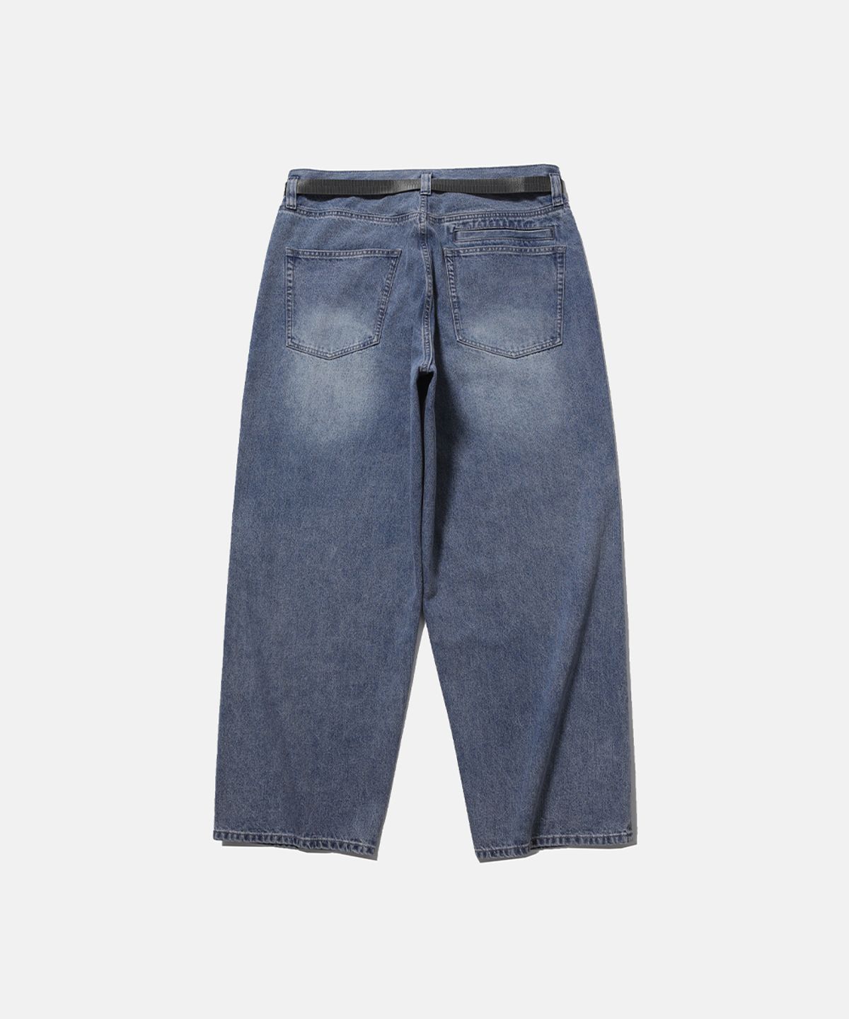 모이프(MOIF) [SS26] WIDE 6P BELTED DENIM PANTS / WASHED INDIGO