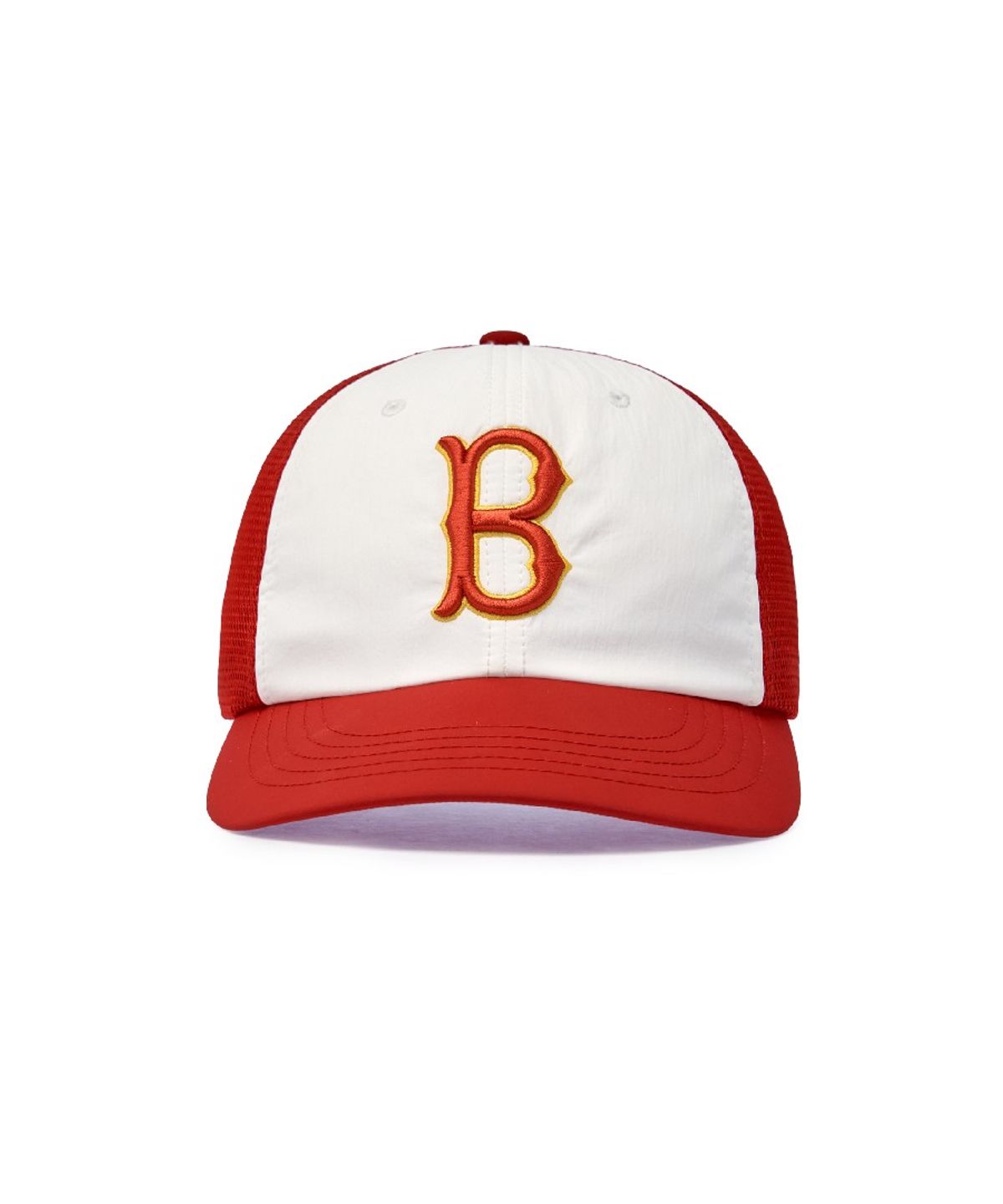 엠엘비(MLB) 스포티브 컬러 블럭 메쉬캡 BOS (Neon Red)
