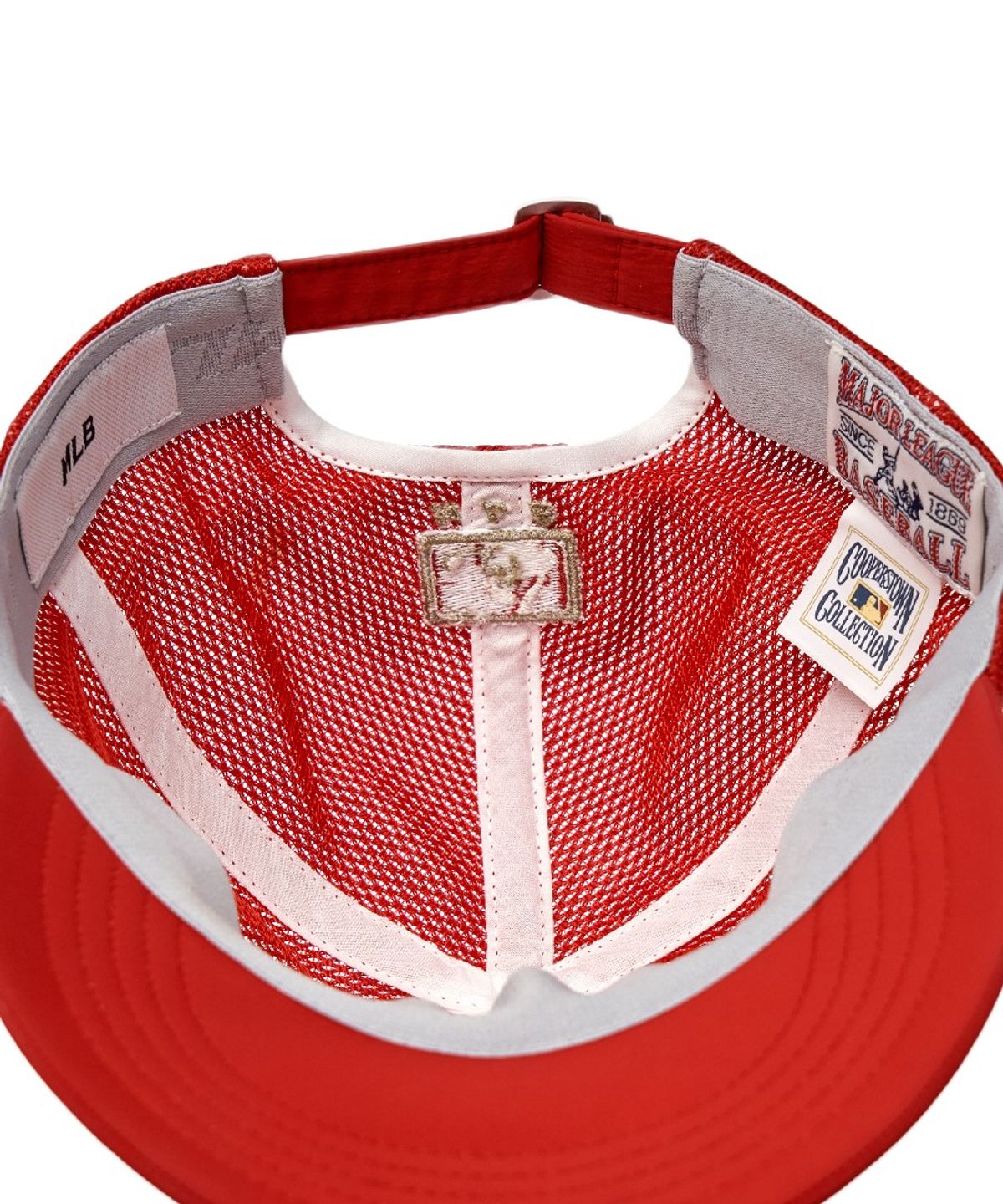 엠엘비(MLB) 스포티브 컬러 블럭 메쉬캡 BOS (Neon Red)