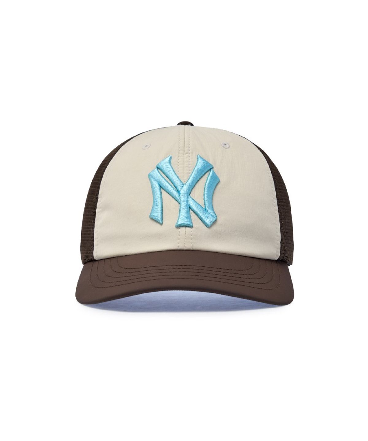 엠엘비(MLB) 스포티브 컬러 블럭 메쉬캡 NY (Brown)