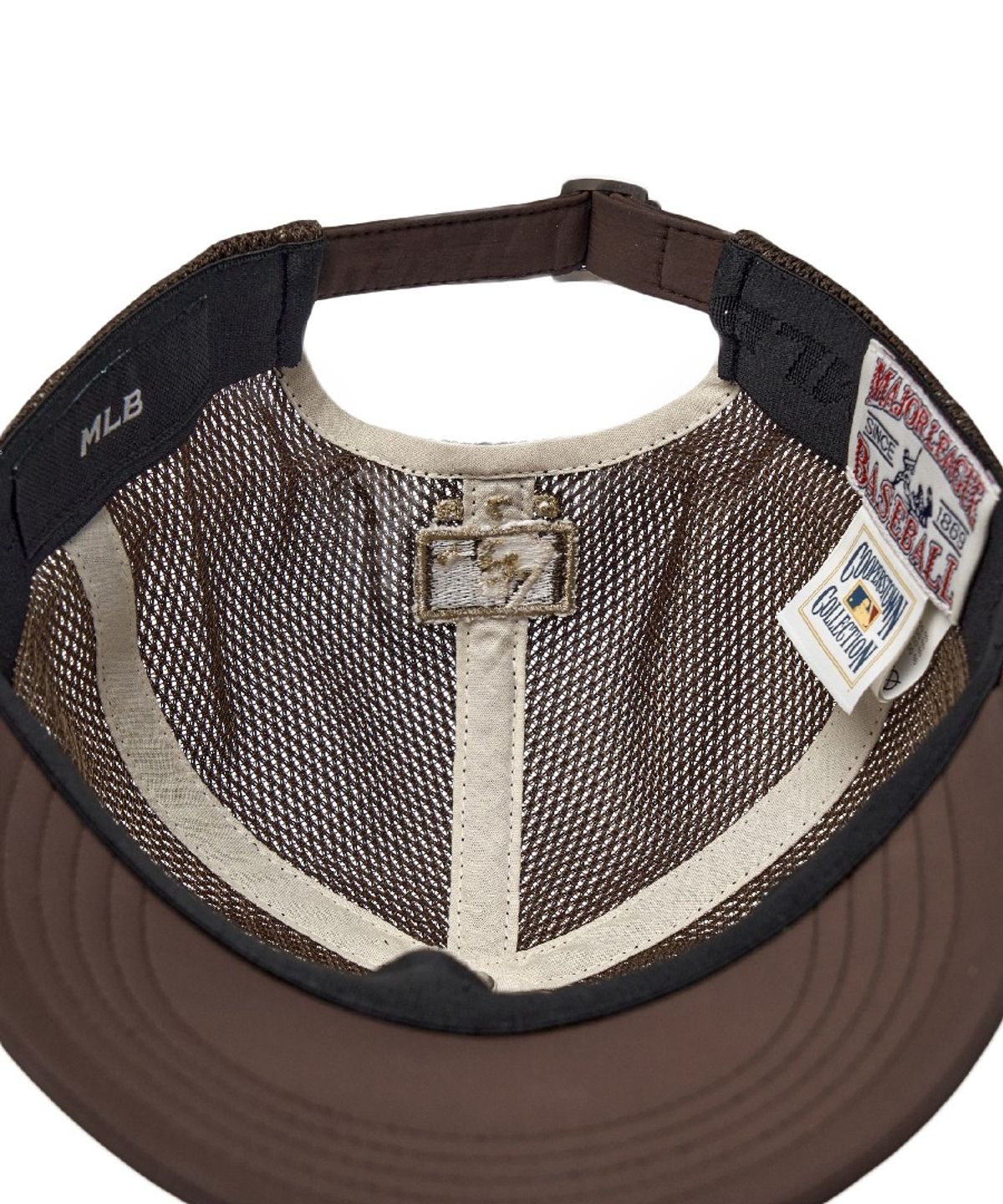 엠엘비(MLB) 스포티브 컬러 블럭 메쉬캡 NY (Brown)