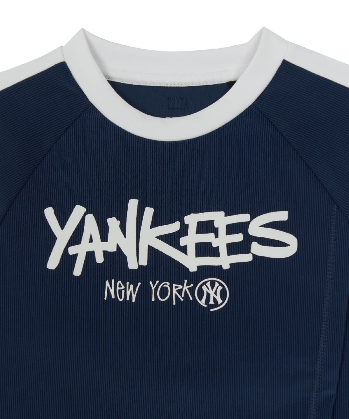 엠엘비 키즈(MLB KIDS) 걸즈 스트릿 배색 래쉬가드 쇼츠 세트 NY (Navy)