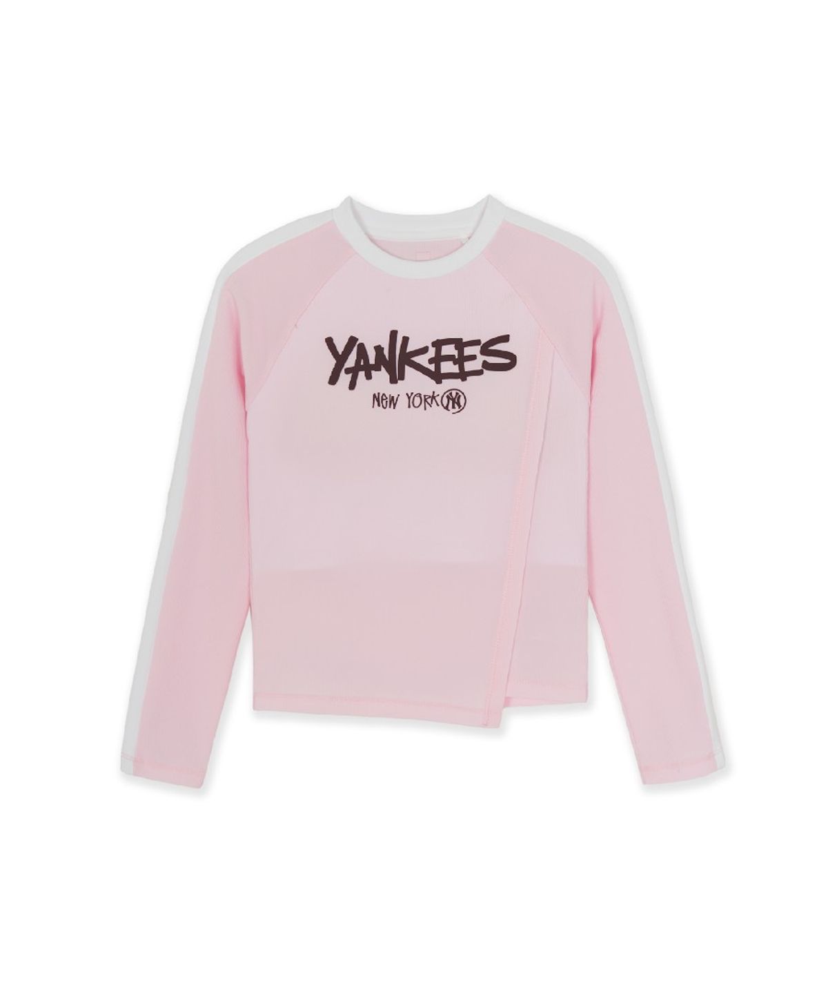 엠엘비 키즈(MLB KIDS) 걸즈 스트릿 배색 래쉬가드 쇼츠 세트 NY (L.Pink)