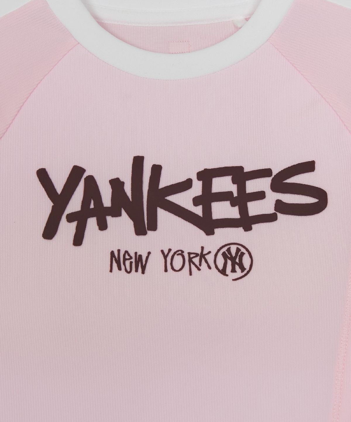 엠엘비 키즈(MLB KIDS) 걸즈 스트릿 배색 래쉬가드 쇼츠 세트 NY (L.Pink)