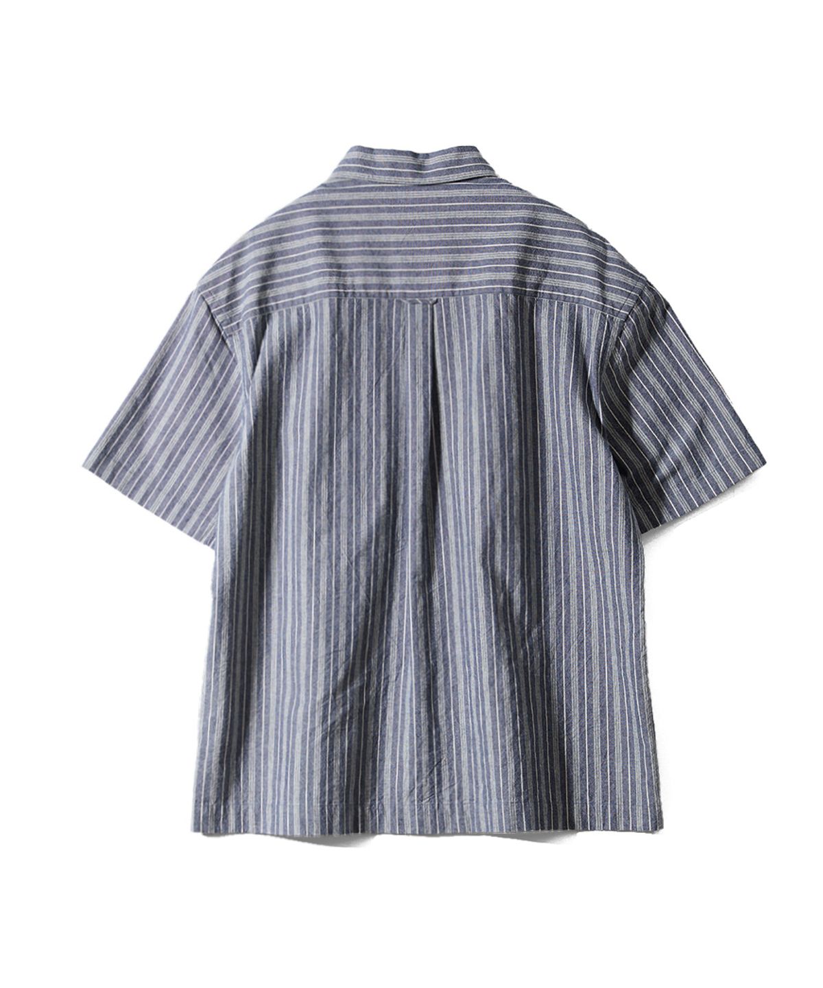 홀리선(HORLISUN) Joshua Chambray Stripe Shirt Navy
