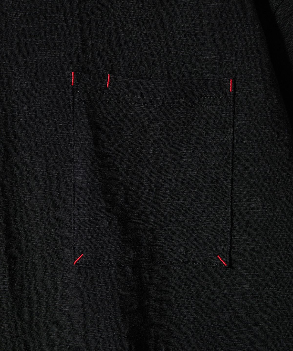 홀리선(HORLISUN) Lawrence Slub Short Sleeve T-shirt Black