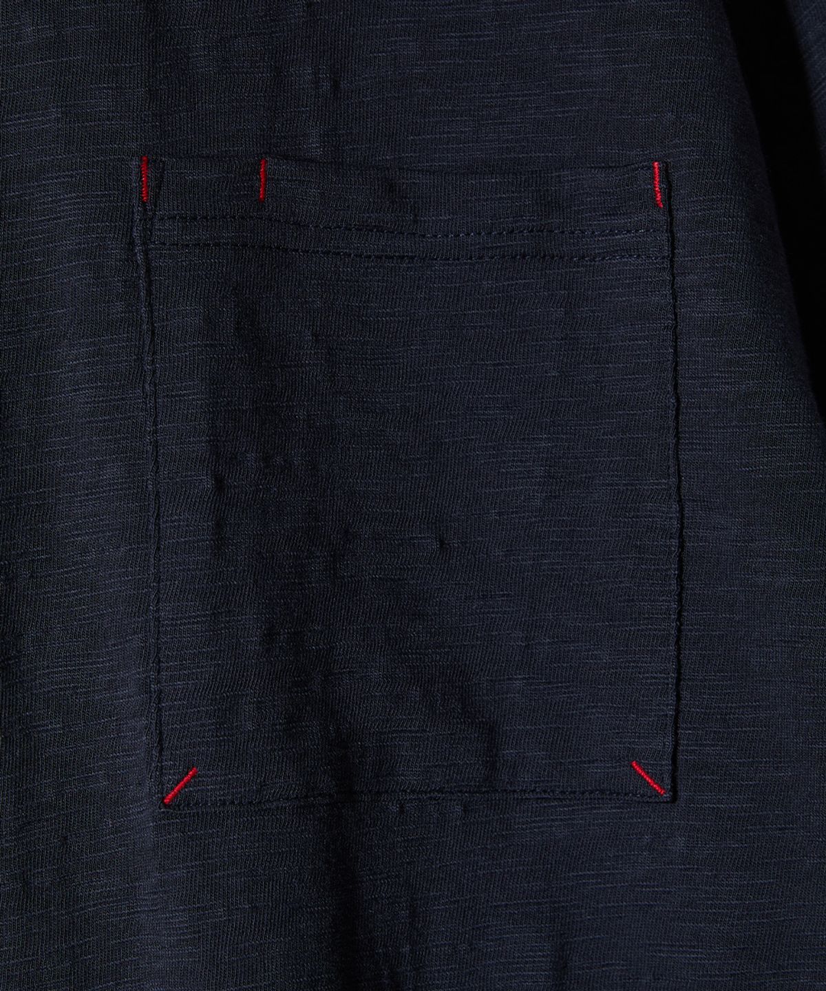 홀리선(HORLISUN) Lawrence Slub Short Sleeve T-shirt Navy