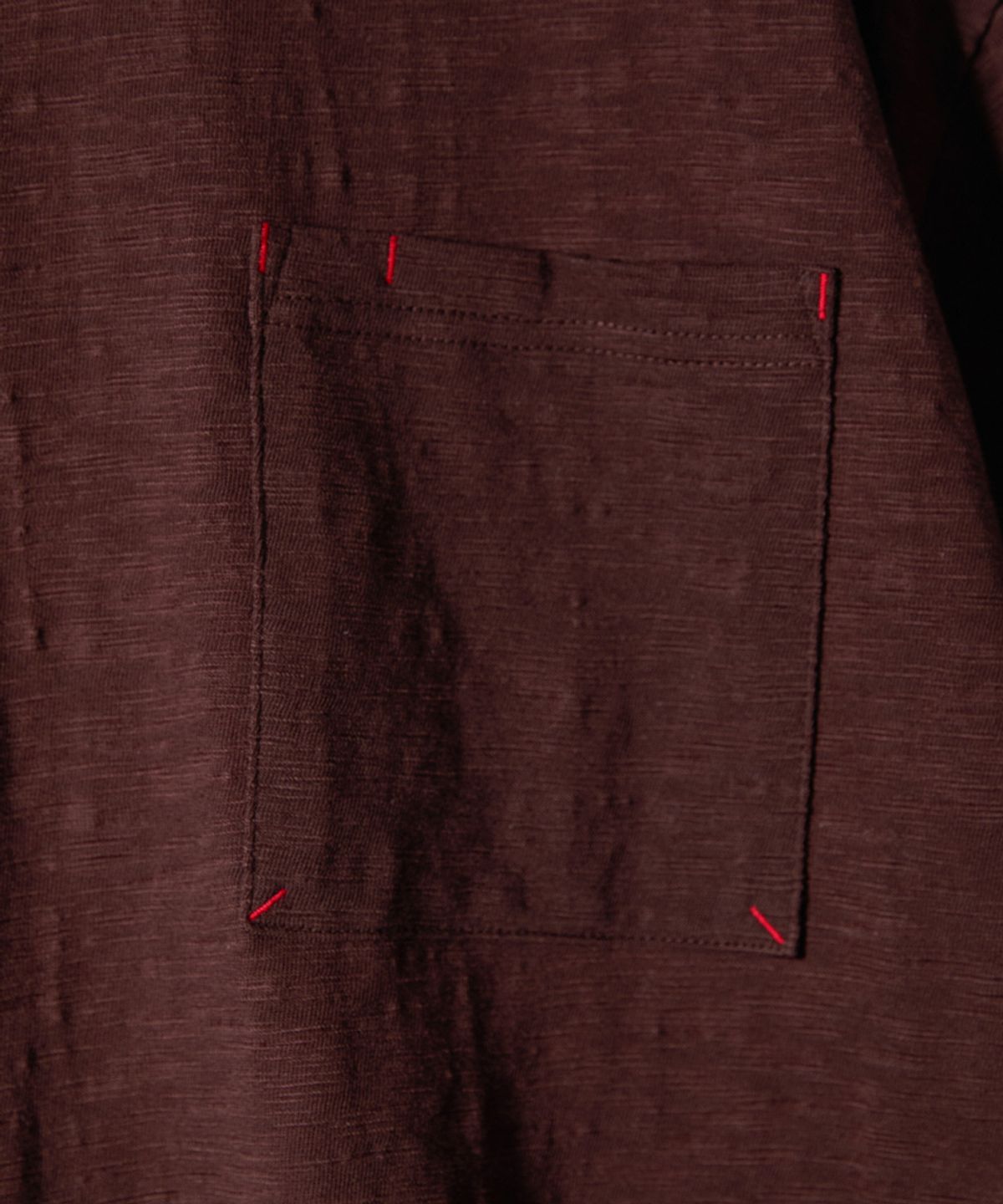 홀리선(HORLISUN) Lawrence Slub Short Sleeve T-shirt Brown