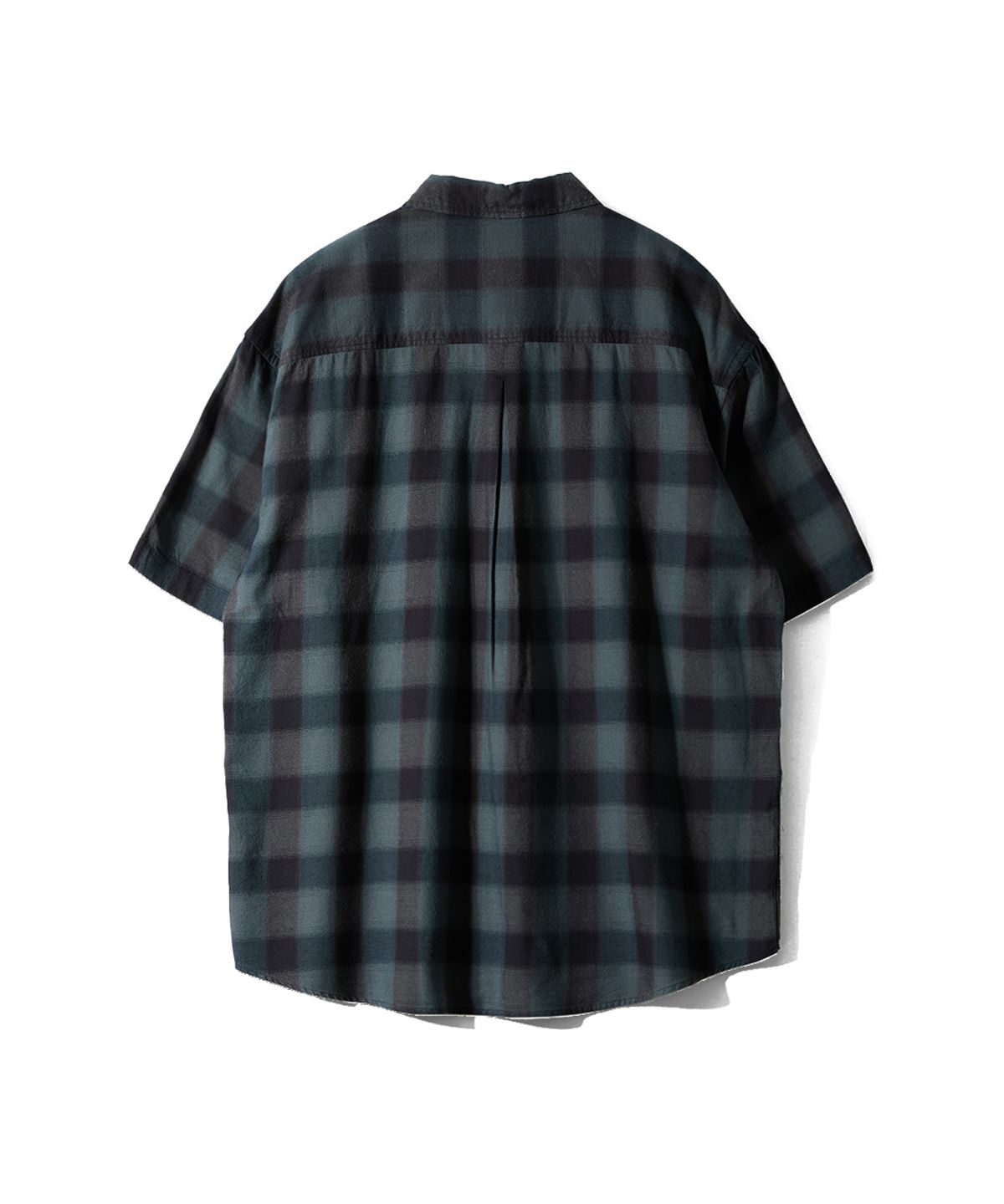 홀리선(HORLISUN) Ophir Cupro Ombre Multi Check Shirt Charcoal
